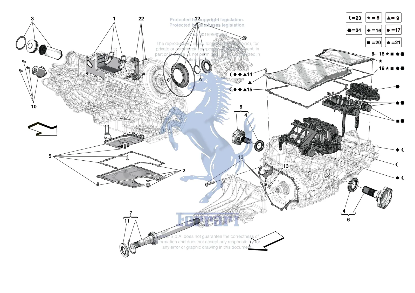 Ferrari Roma Spider [GEARBOX] - C.01.02 - GEARBOX REPAIR KIT exploded diagram