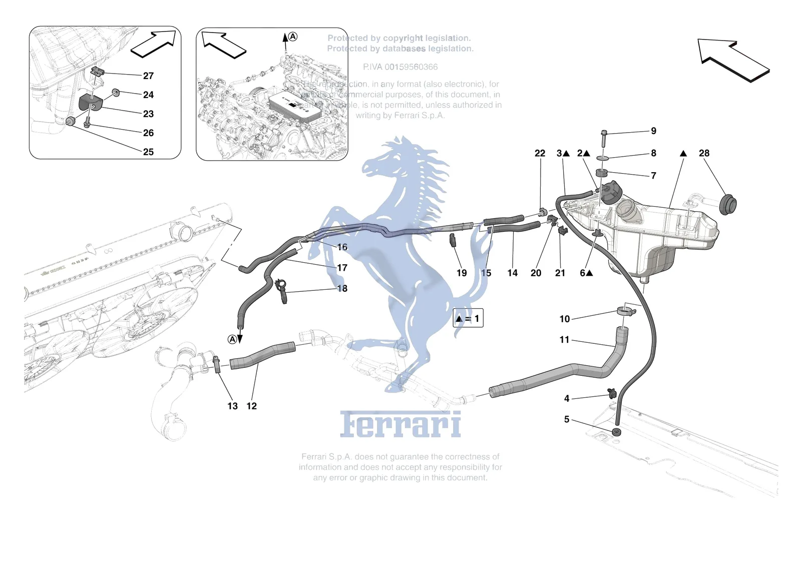 Ferrari Roma Spider [MECHANICAL SYSTEM] - D.15 - EXPANSION TANK exploded diagram