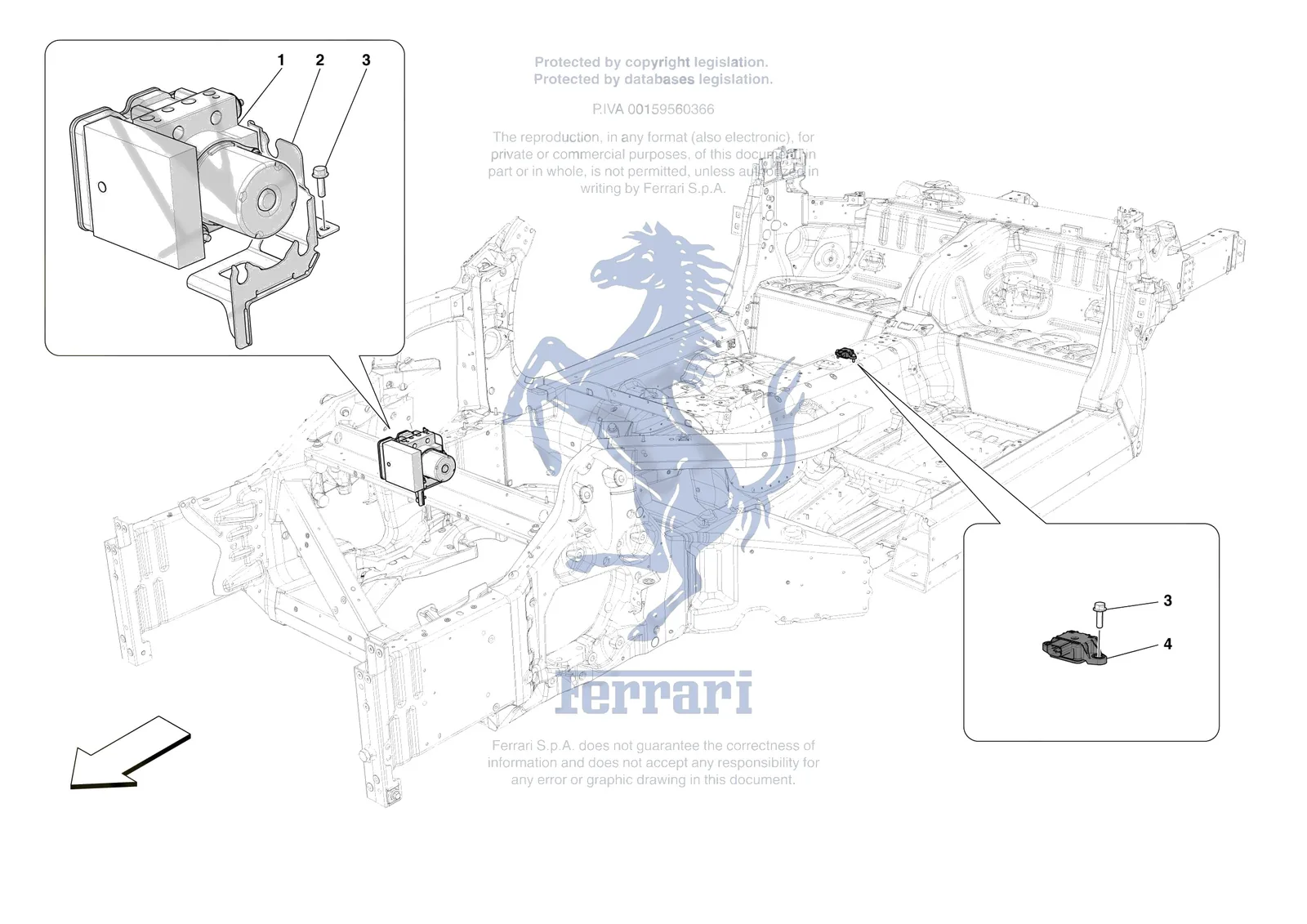 Ferrari Roma Spider [MECHANICAL SYSTEM] - D.24 - ABS ASR SYSTEM exploded diagram