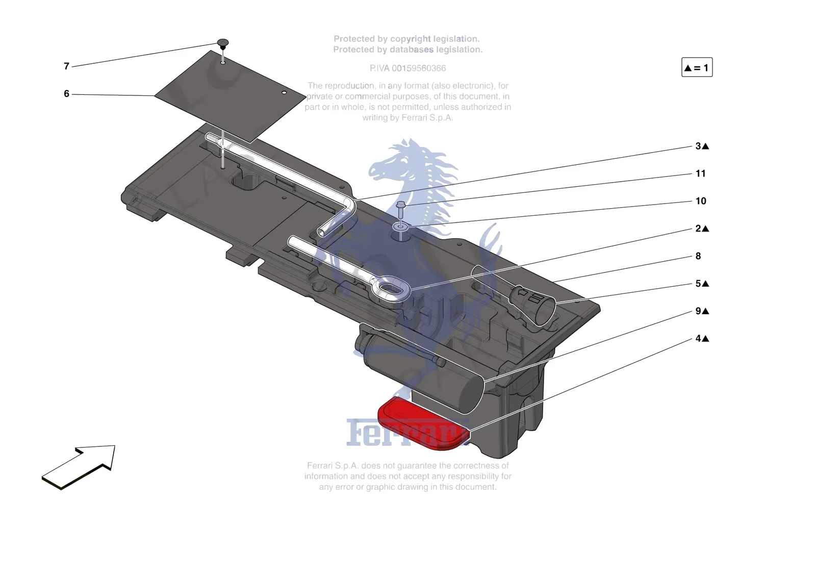 Ferrari Roma Spider [MECHANICAL SYSTEM] - D.38 - TOOLS PROVIDED WITH VEHICLE exploded diagram