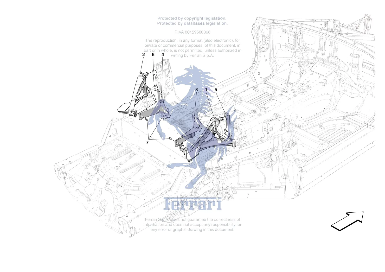Ferrari Roma Spider [VEHICLE TRIM] - E.11 - ROLLBAR COMPARTMENT exploded diagram