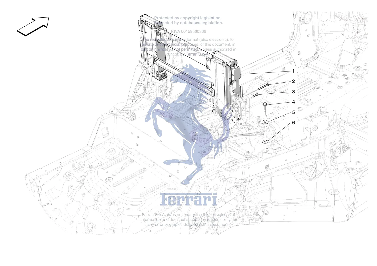 Ferrari Roma Spider [VEHICLE TRIM] - E.12 - ROLLBAR exploded diagram