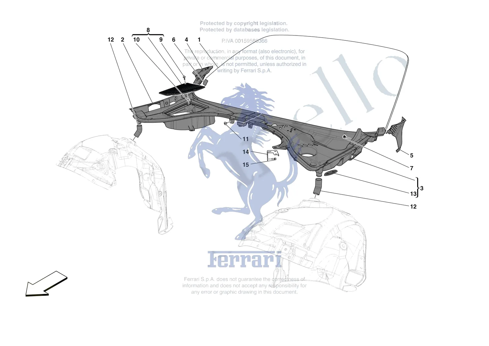 Ferrari Roma Spider [VEHICLE TRIM] - E.25 - WINDSCREEN exploded diagram