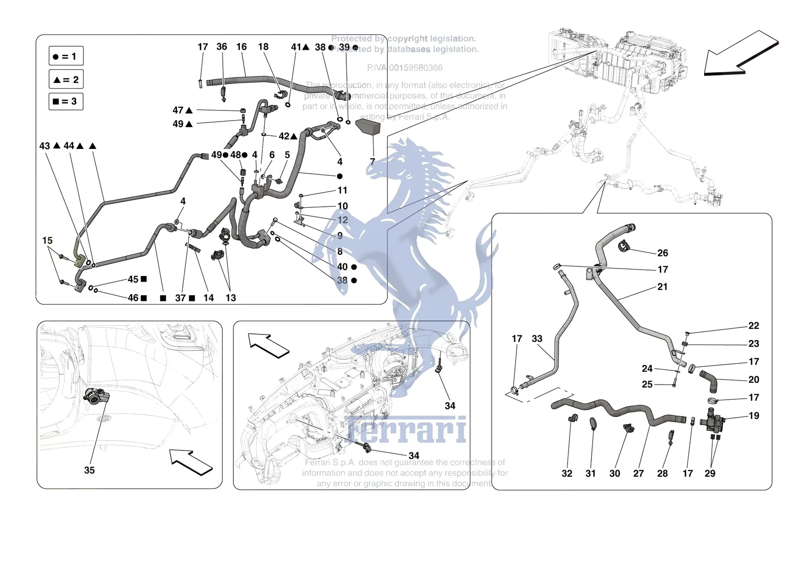 Ferrari Roma Spider [VEHICLE TRIM] - E.57.02 - AC SYSTEM - AIR CONDITIONER SYSTEM exploded diagram