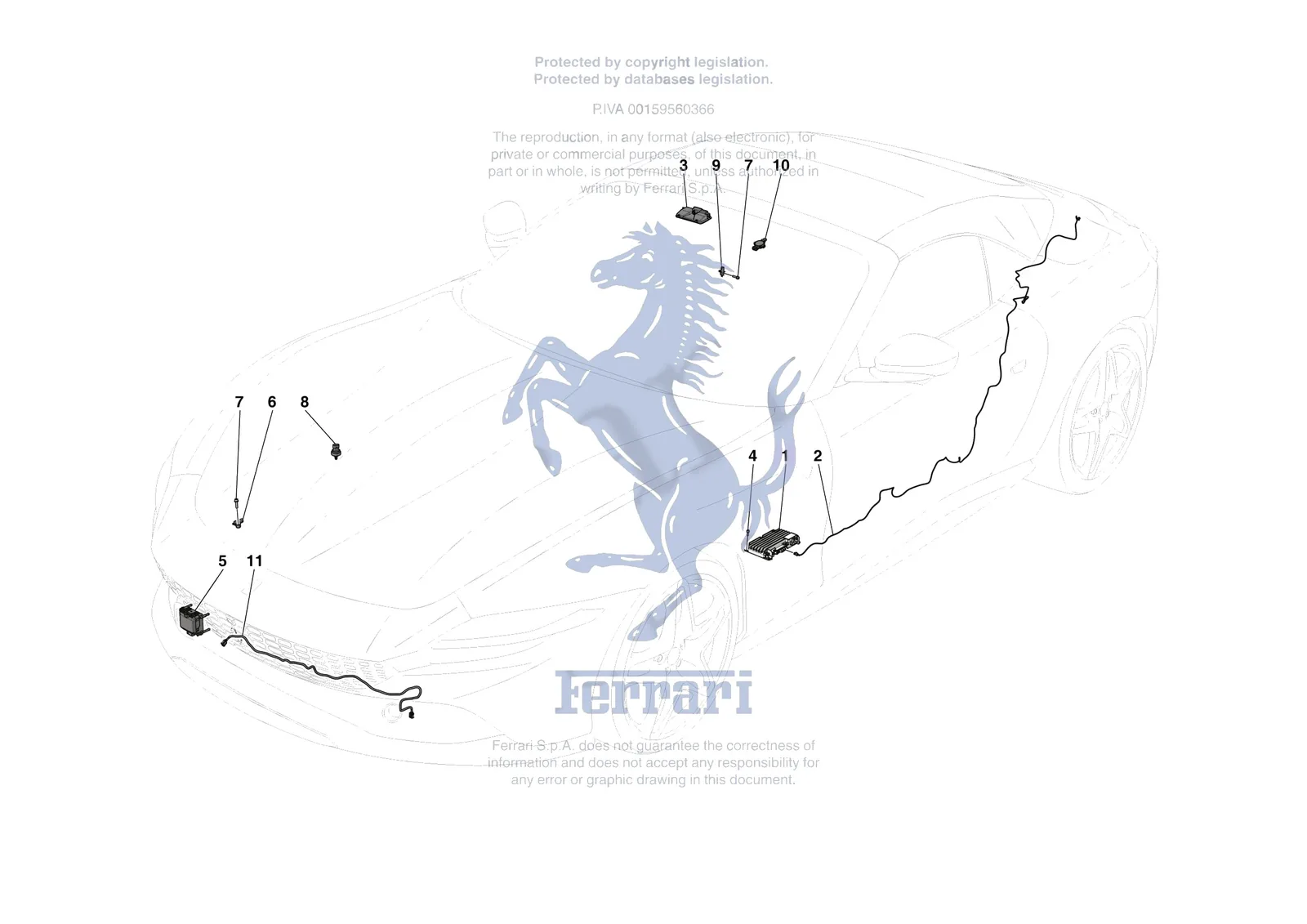 Ferrari Roma Spider [ELECTRICAL SYSTEM] - F.16 - ADAS AND SENSORS exploded diagram
