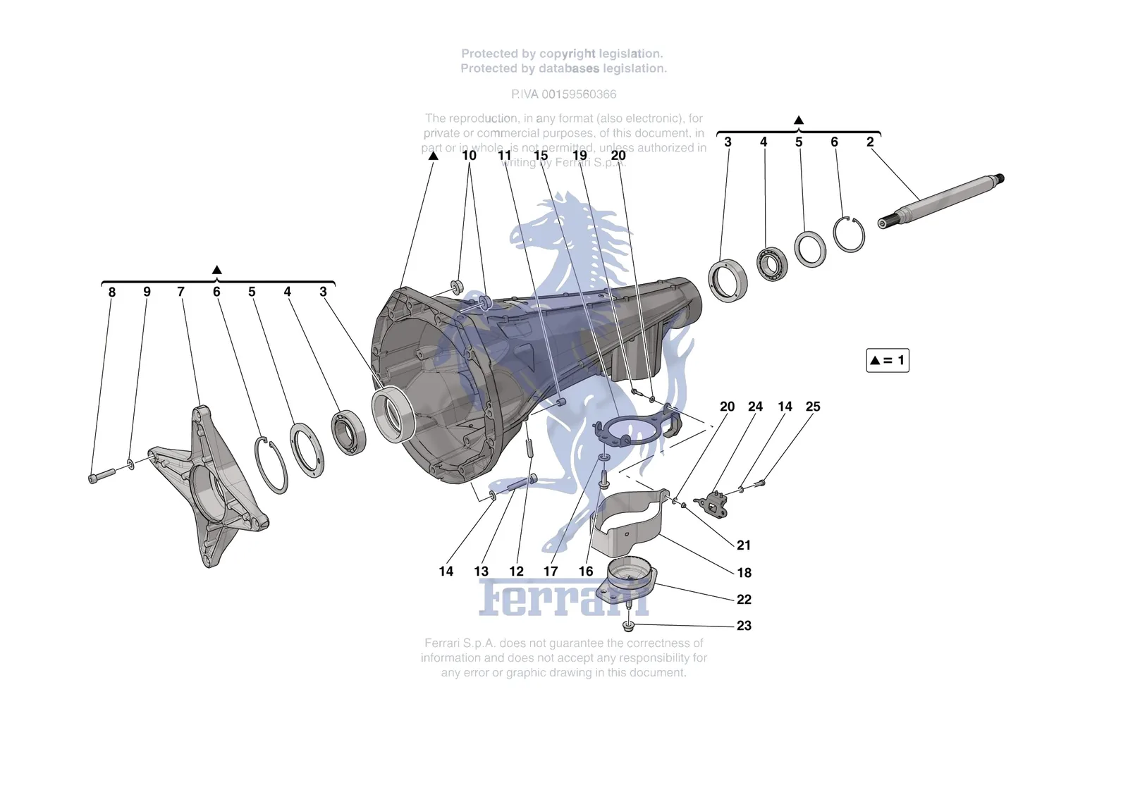 Ferrari Roma [GEARBOX] - C.5 - CLUTCH HOUSING exploded diagram