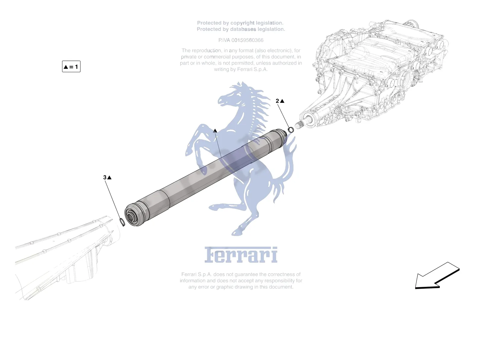 Ferrari Roma [GEARBOX] - C.6 - DRIVESHAFT — Parts Diagram 0047 | AW Italian