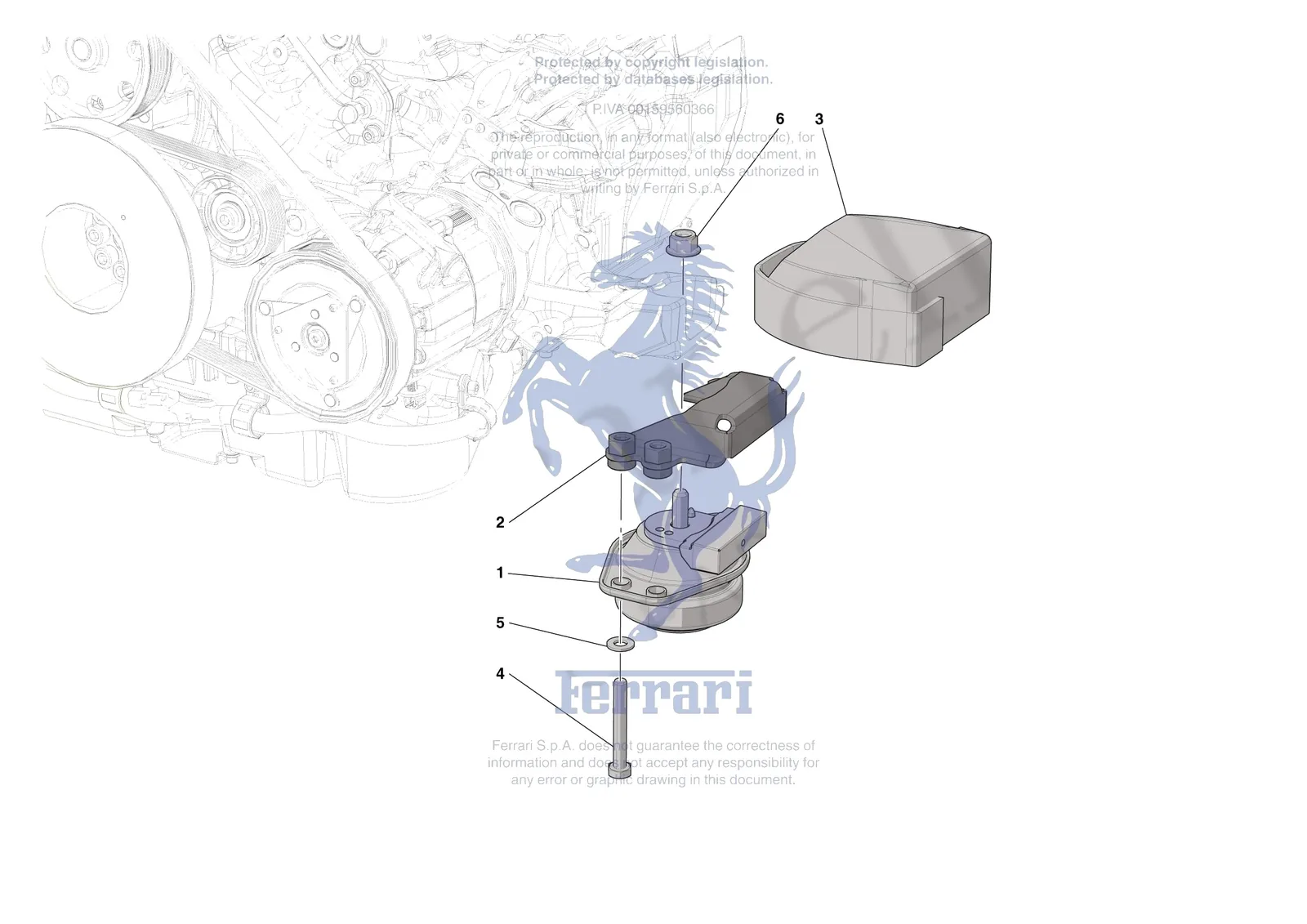 Ferrari Roma [MECHANICAL SYSTEM] - D.1 - ENGINE SUSPENSION BUSH exploded diagram