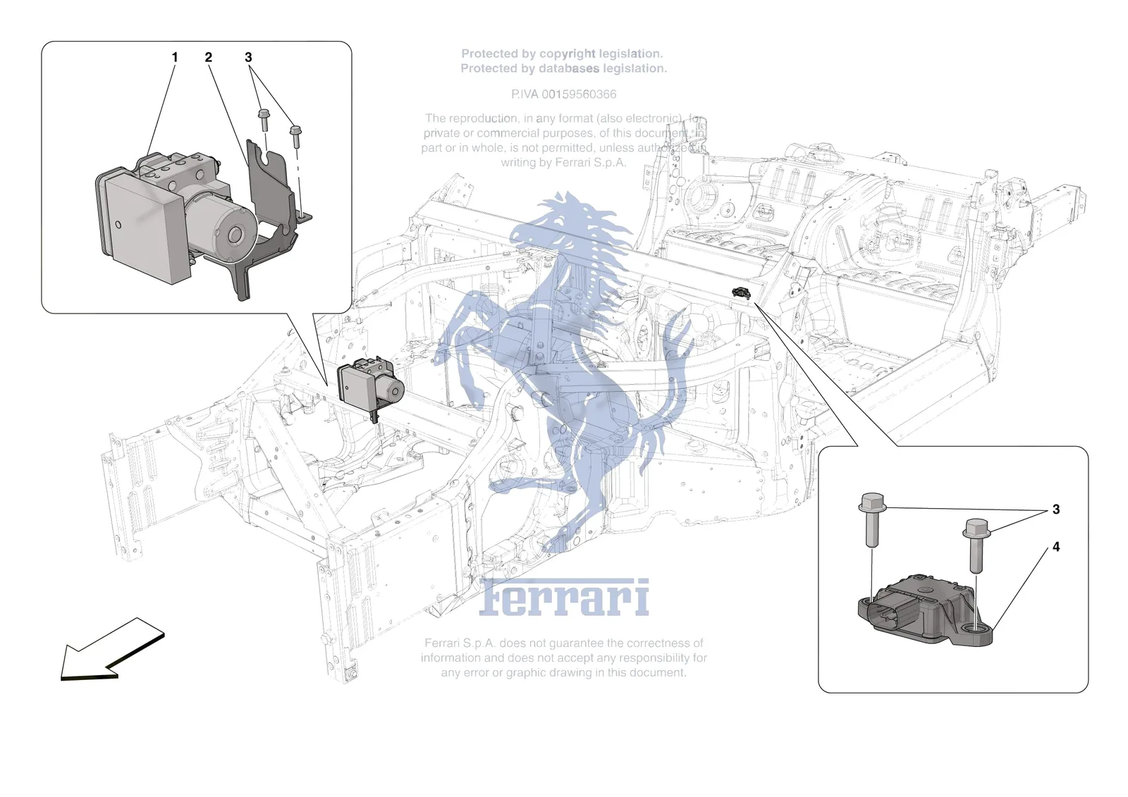 Ferrari Roma [MECHANICAL SYSTEM] - D.24 - ABS ASR SYSTEM exploded diagram