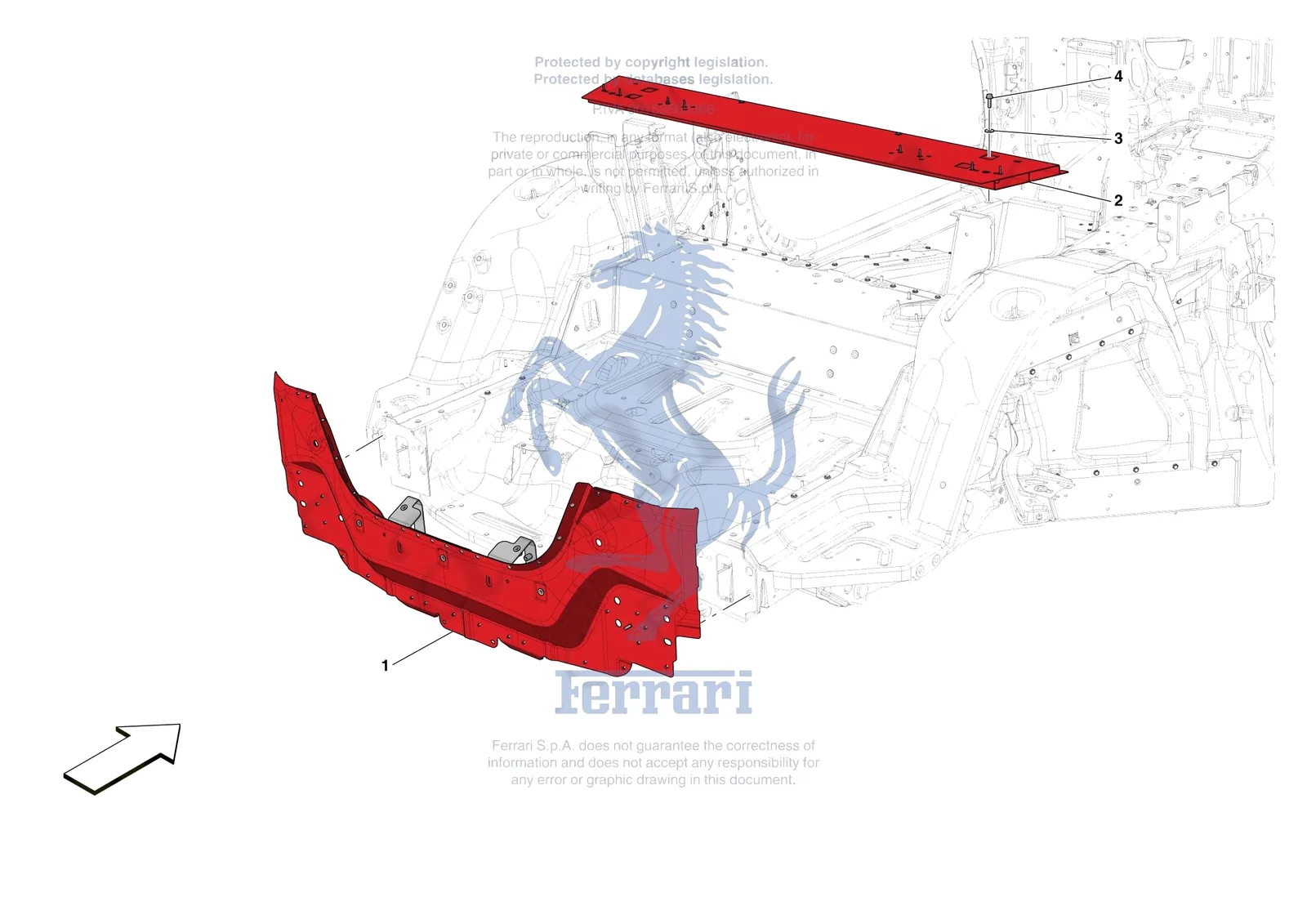 Ferrari Roma [VEHICLE TRIM] - E.7 - REAR SUBSTRUCTURE exploded diagram