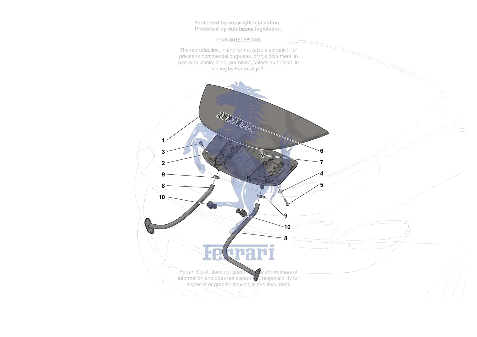 Ferrari Roma [VEHICLE TRIM] - E.42 - REAR ACTIVE AERO exploded diagram