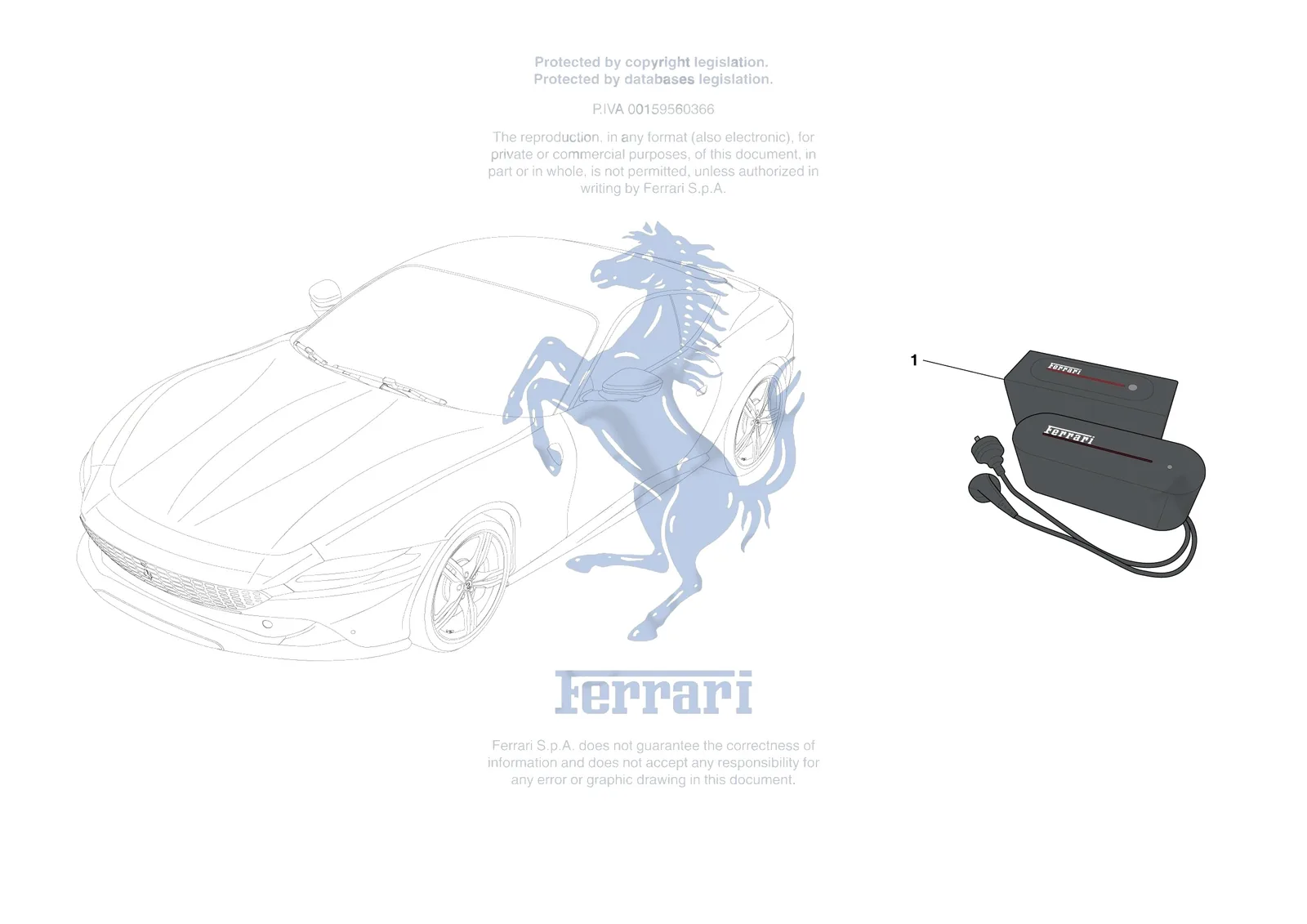 Ferrari Roma [ELECTRICAL SYSTEM] - F.2 - BATTERY CHARGING SYSTEM exploded diagram