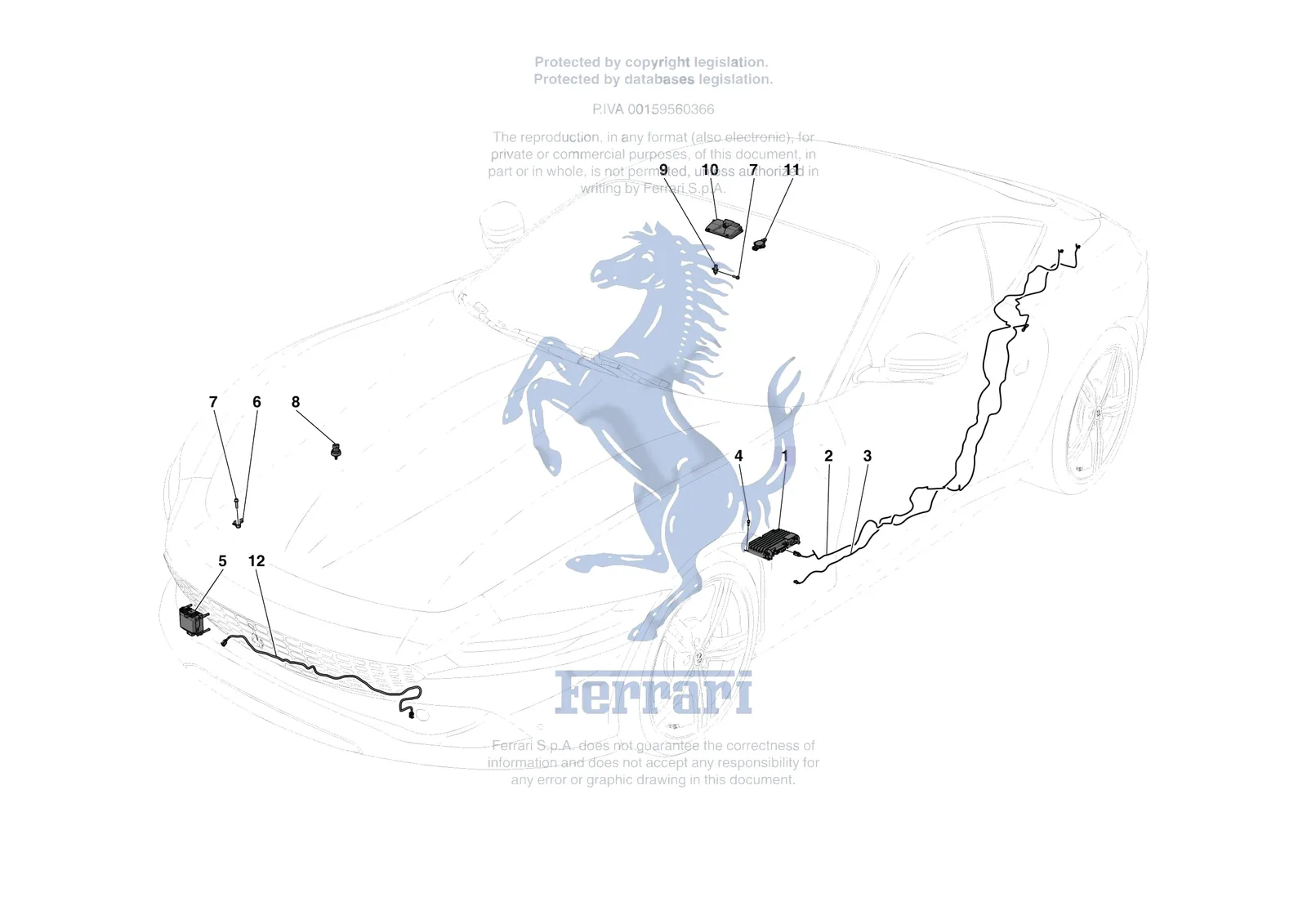 Ferrari Roma [ELECTRICAL SYSTEM] - F.16 - ADAS AND SENSORS exploded diagram