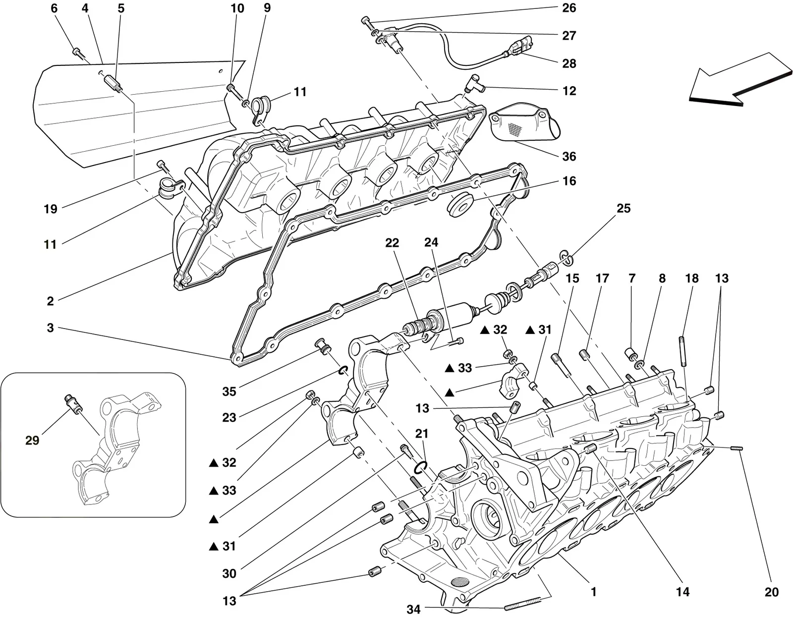 Right Hand Cylinder Head