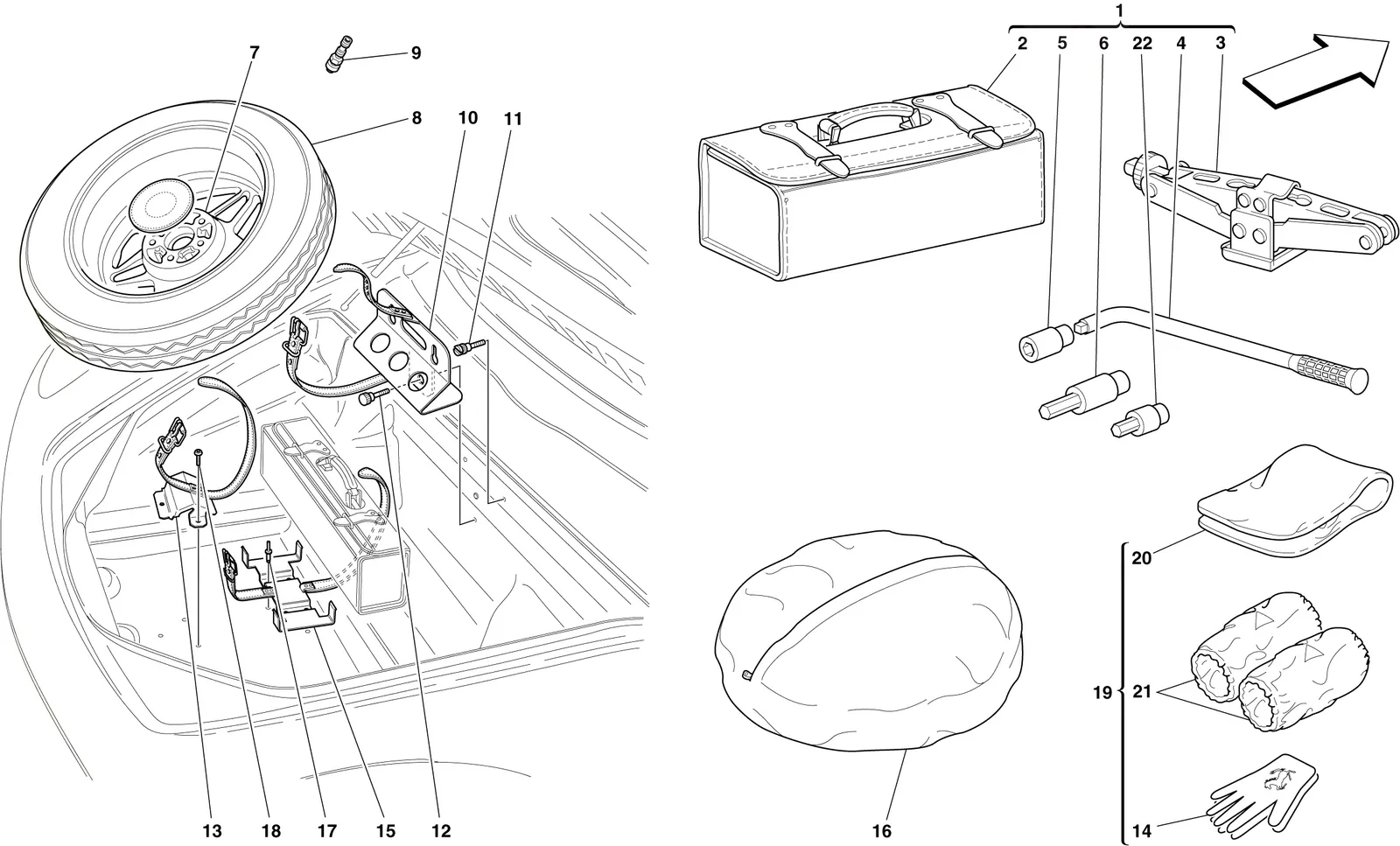 Spare Wheel And Tools -Optional-