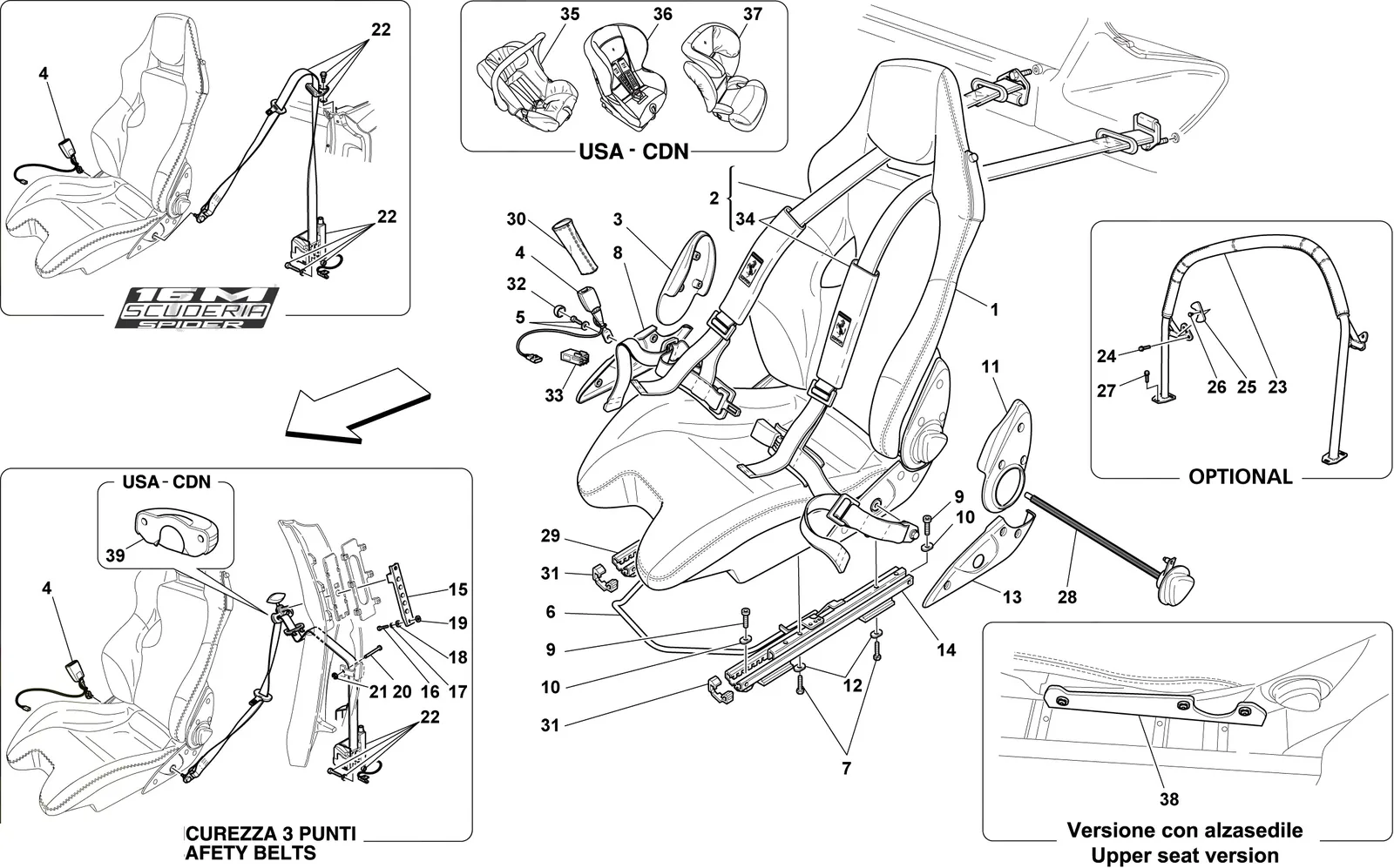 Racing Seat-4 Point Seat Harnesses-Rollbar