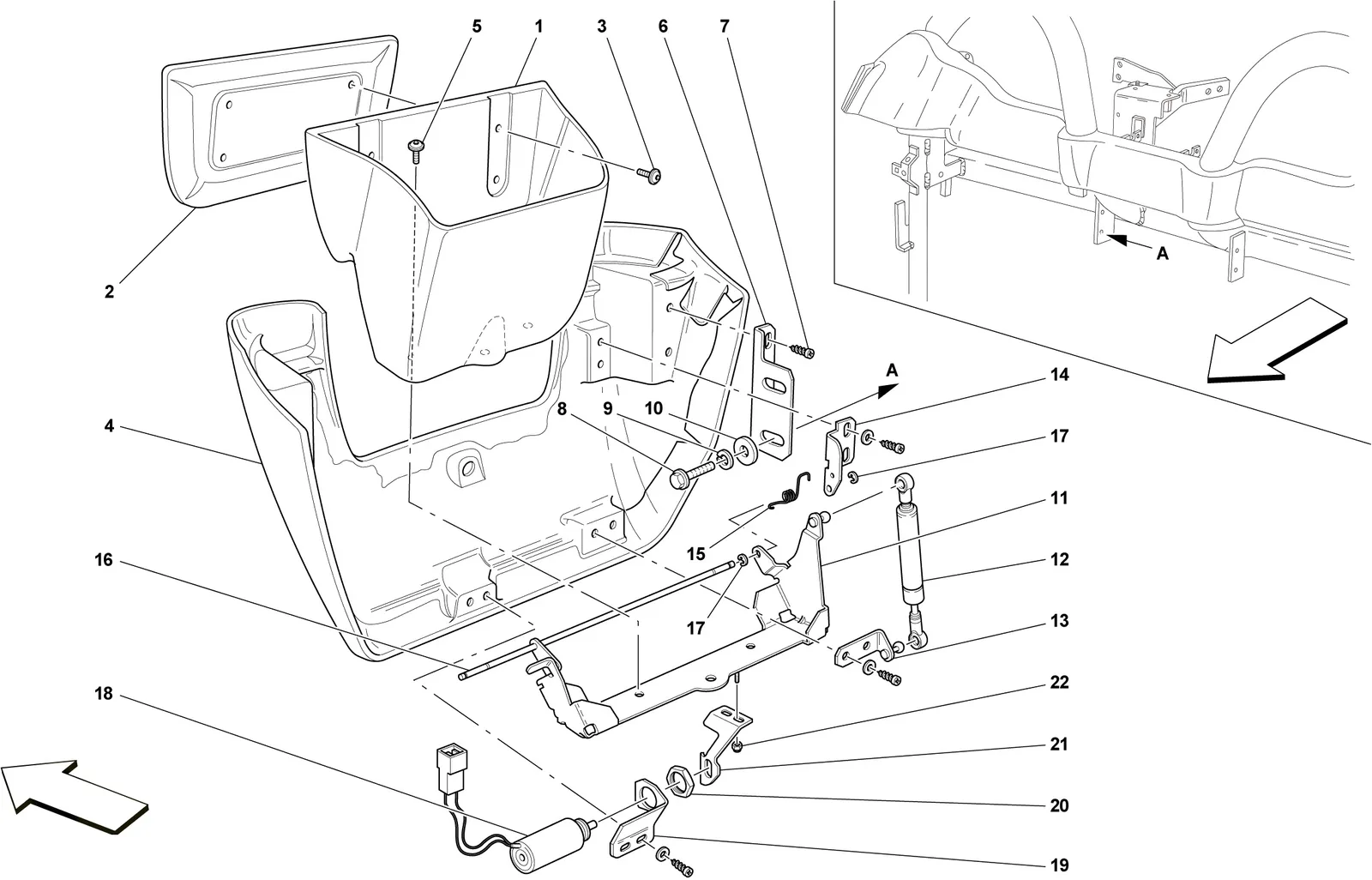 Rear Oddments Compartment -Applicable For Spider 16M-