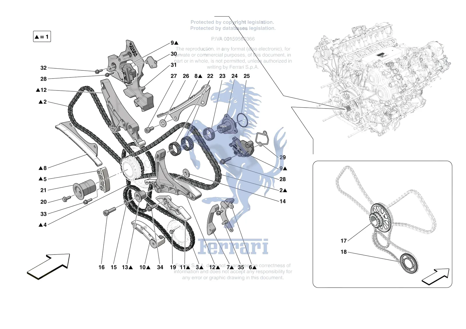Ferrari SF90 Spider [ENGINE] - B.09 - TIMING SYSTEM DRIVE exploded diagram