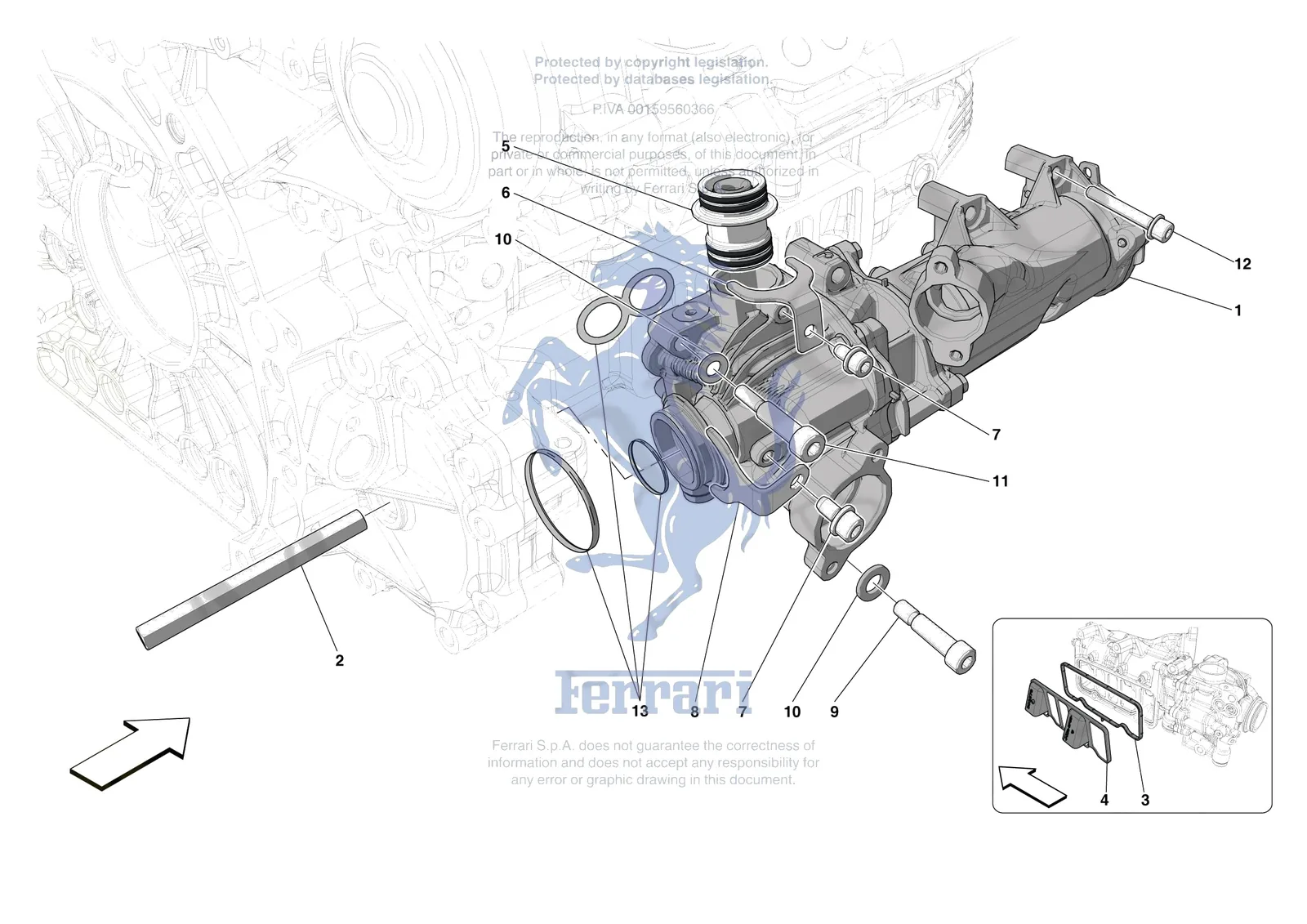 Ferrari SF90 Spider [ENGINE] - B.12 - ENGINE OIL PUMP — Parts Diagram ...