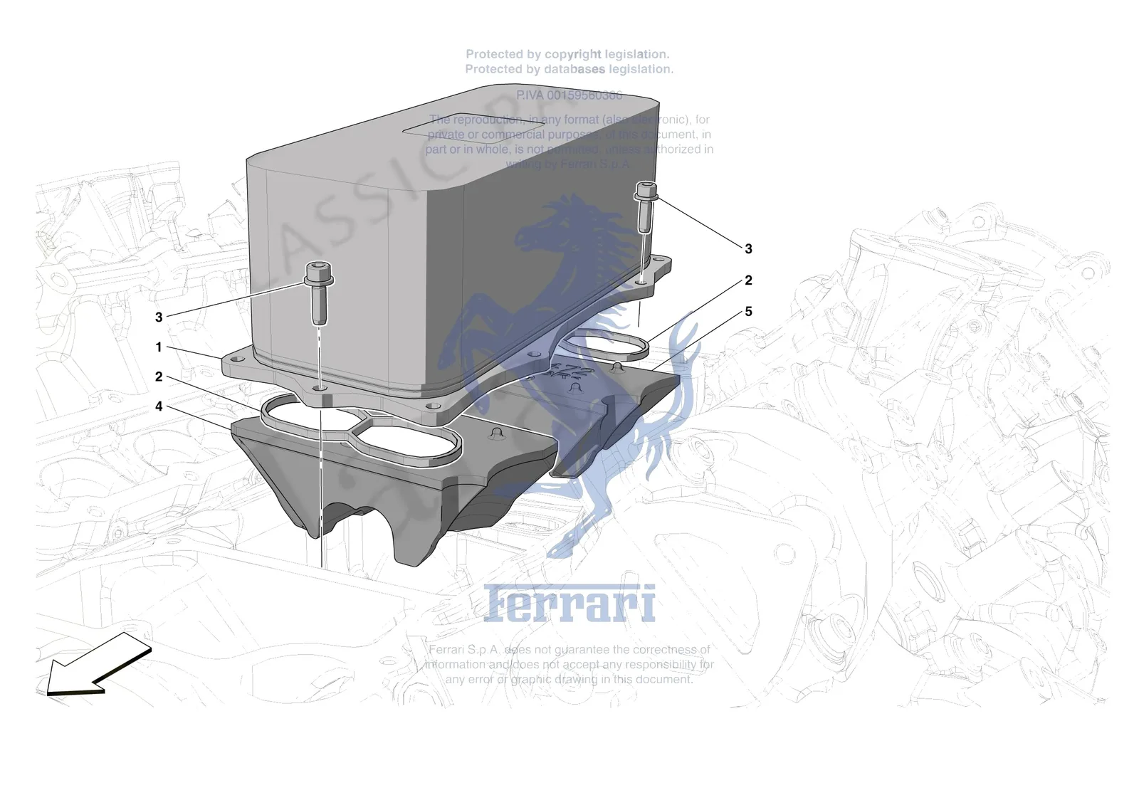 Ferrari SF90 Spider [ENGINE] - B.26 - ENGINE HEAT EXCHANGER exploded diagram