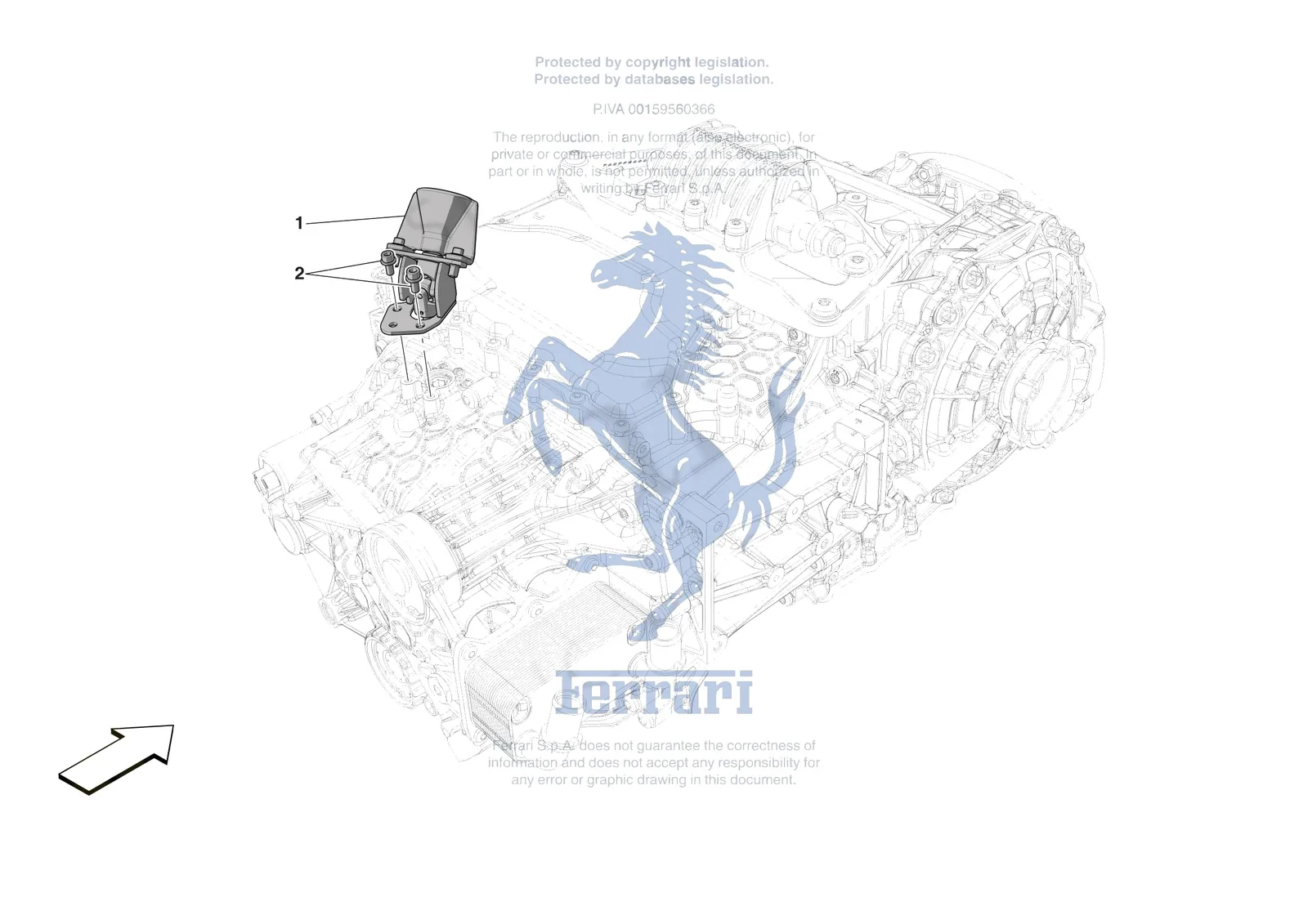 Ferrari SF90 Spider [GEARBOX] - C.02 - EXTERNAL GEARBOX CONTROLS exploded diagram