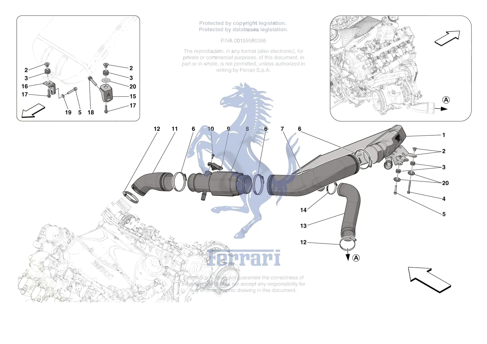 Ferrari SF90 Spider [MECHANICAL SYSTEM] - D.04.02 - INTERCOOLER exploded diagram