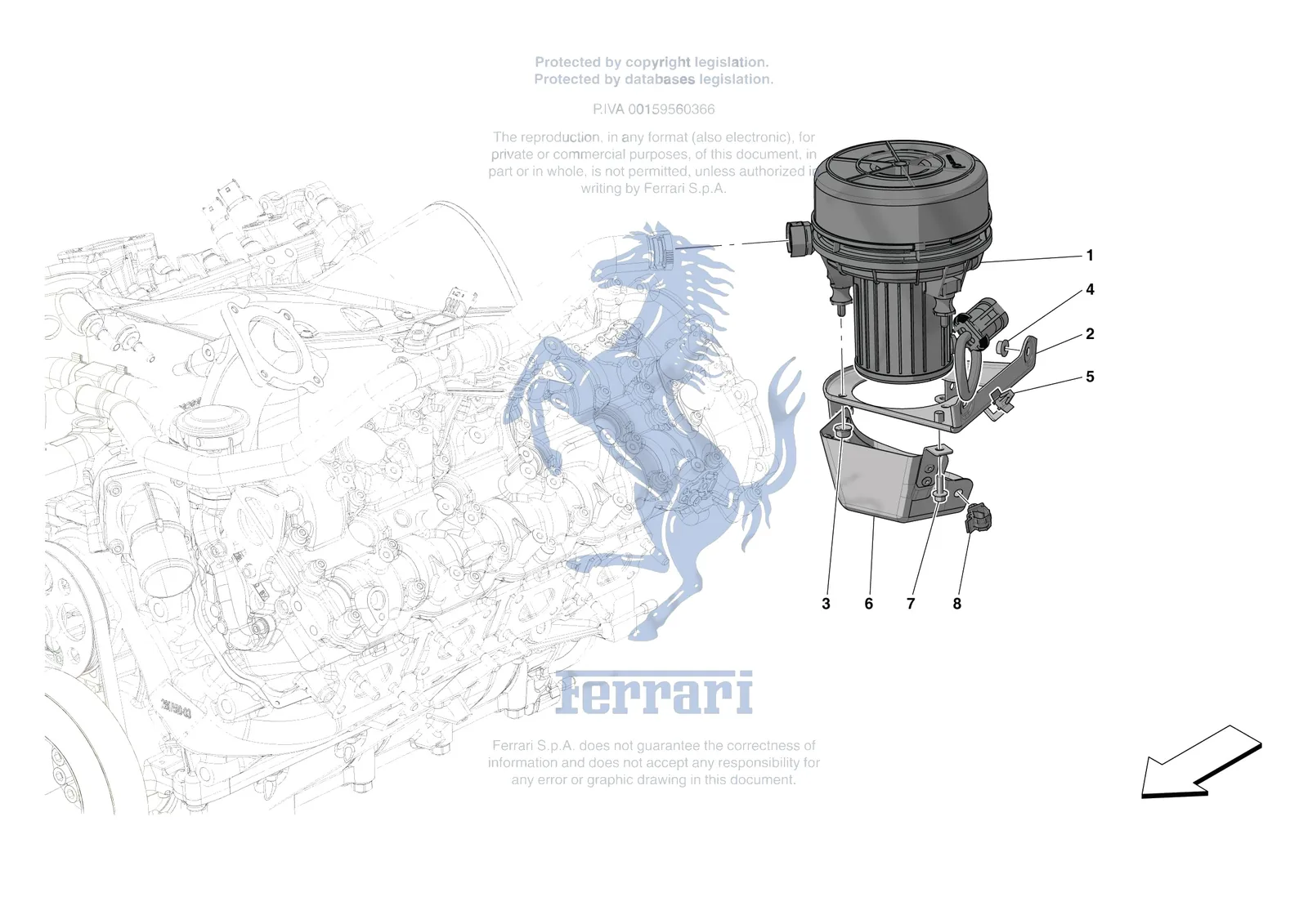 Ferrari SF90 Spider [MECHANICAL SYSTEM] - D.06 - EMISSIONS CONTROL SYSTEM exploded diagram