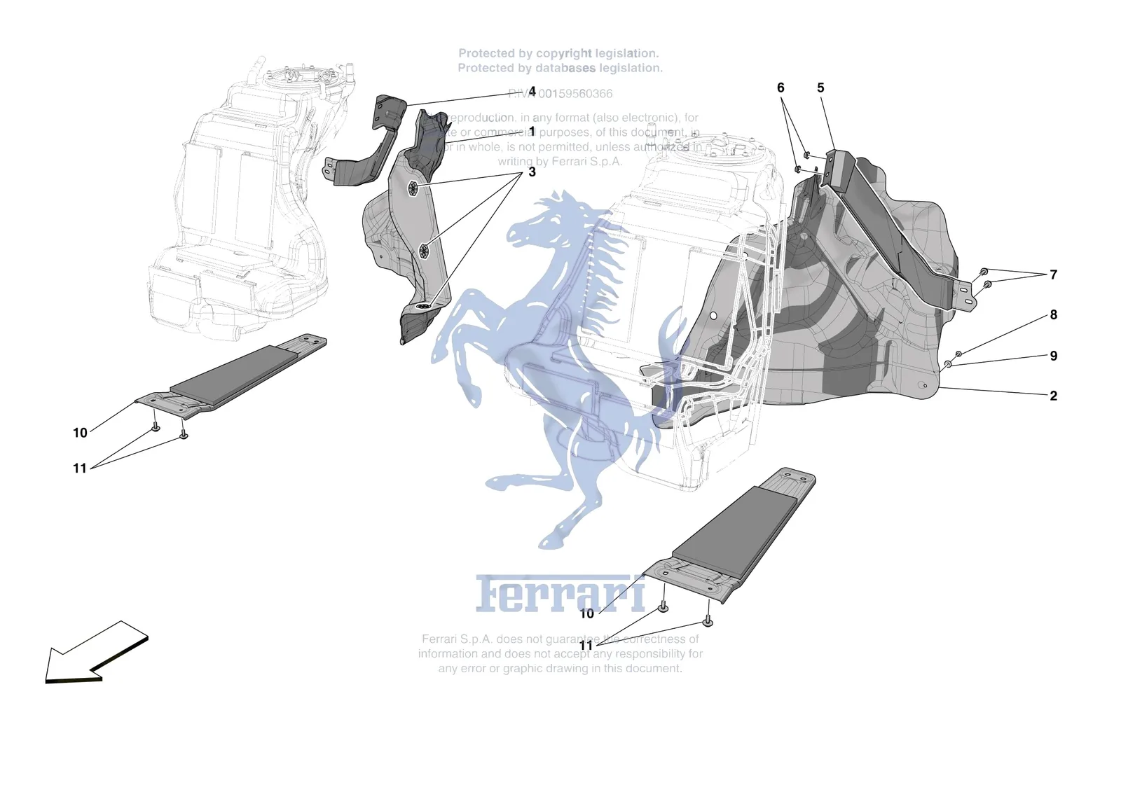 Ferrari SF90 Spider [MECHANICAL SYSTEM] - D.12 - TANK MOUNTS exploded diagram