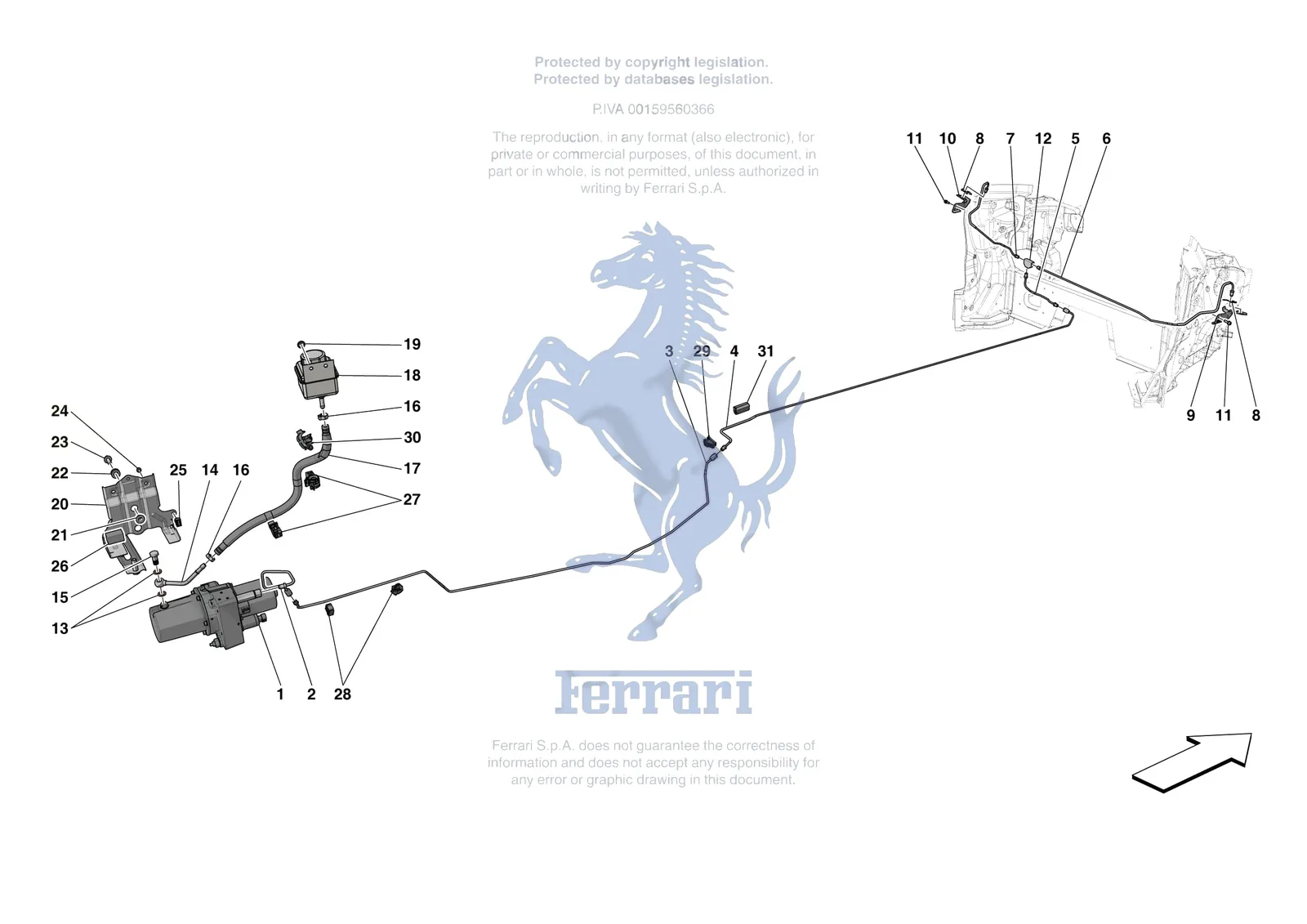 Ferrari SF90 Spider [MECHANICAL SYSTEM] - D.18 - LIFTING THE VEHICLE exploded diagram