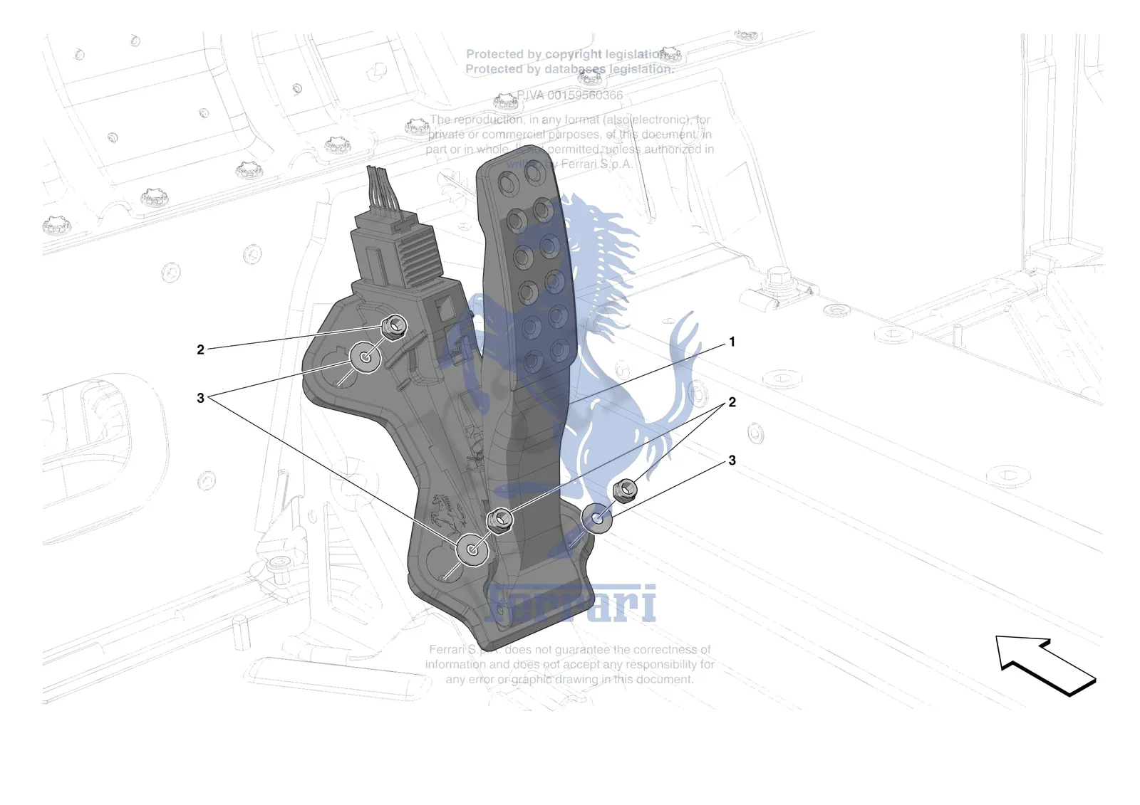 Ferrari SF90 Spider [MECHANICAL SYSTEM] - D.19 - ACCELERATOR CONTROL exploded diagram