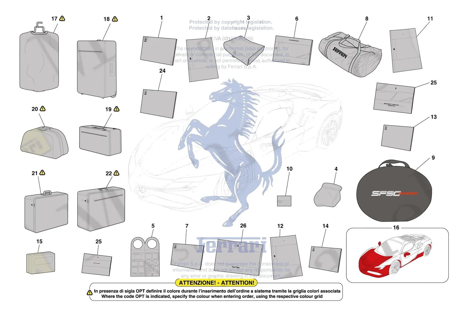 Ferrari SF90 Spider [MECHANICAL SYSTEM] - D.39 - OTHER ACCESSORIES exploded diagram