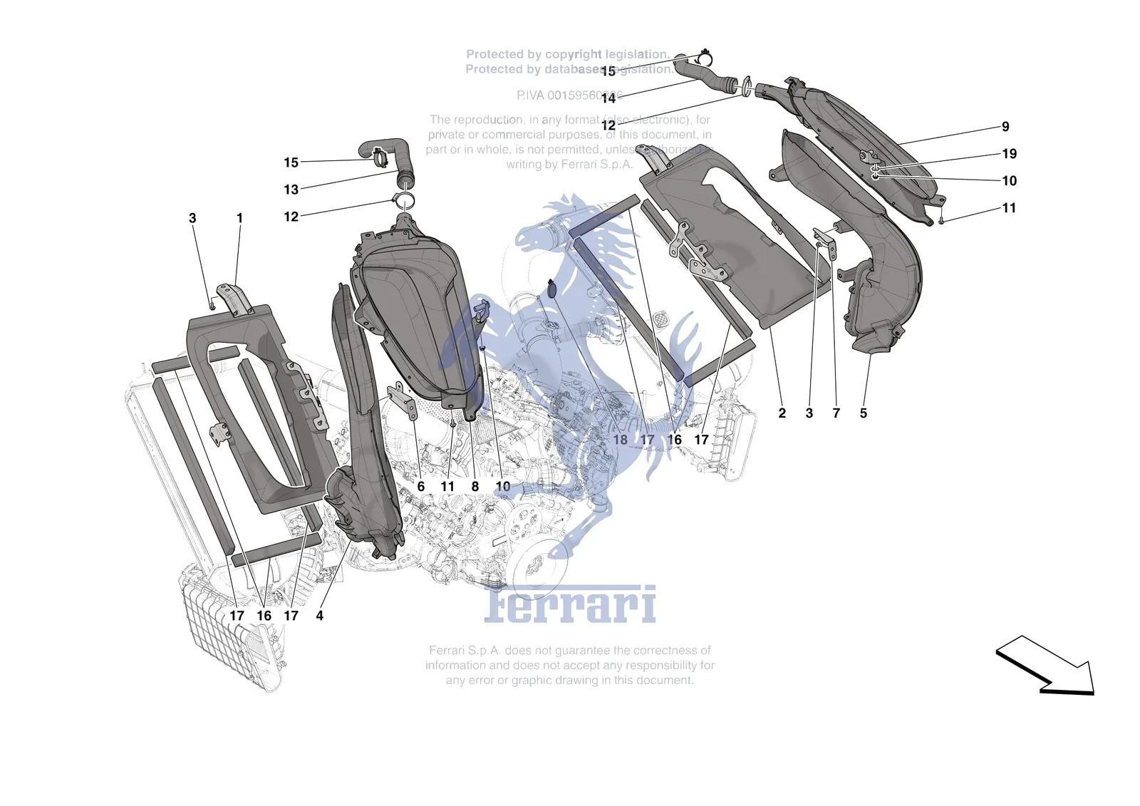 Ferrari SF90 Spider [VEHICLE TRIM] - E.23 - LATERAL AIR INTAKES exploded diagram