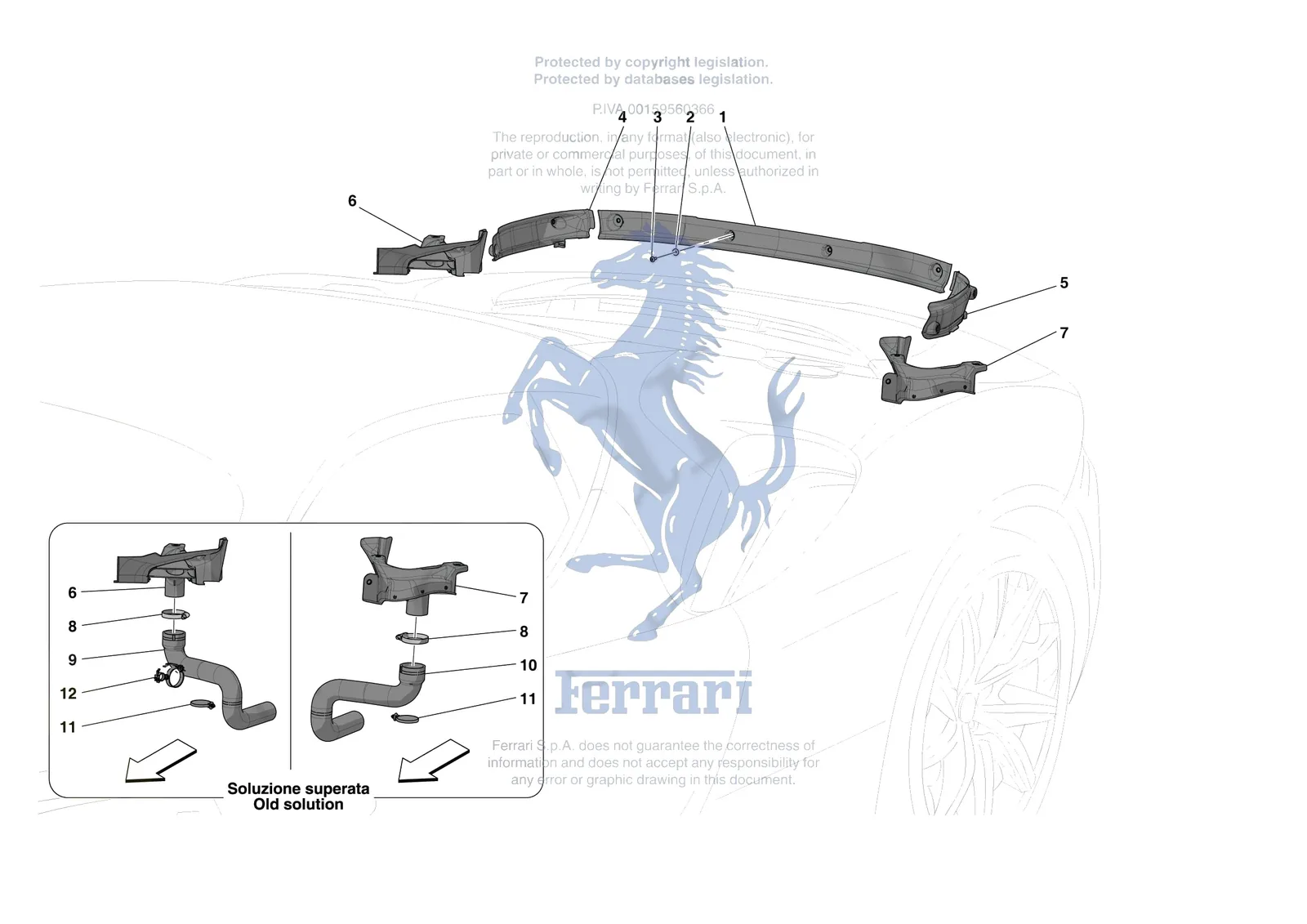 Ferrari SF90 Spider [VEHICLE TRIM] - E.24 - REAR AIR INTAKES exploded diagram