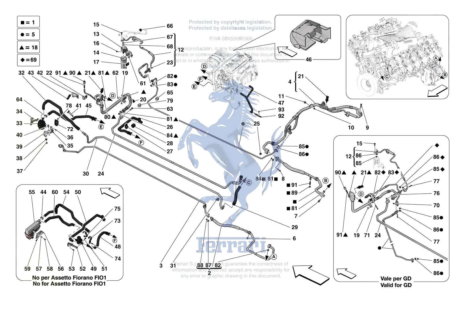 Ferrari SF90 Spider [VEHICLE TRIM] - E.57.02 - AC SYSTEM - AIR CONDITIONER SYSTEM exploded diagram