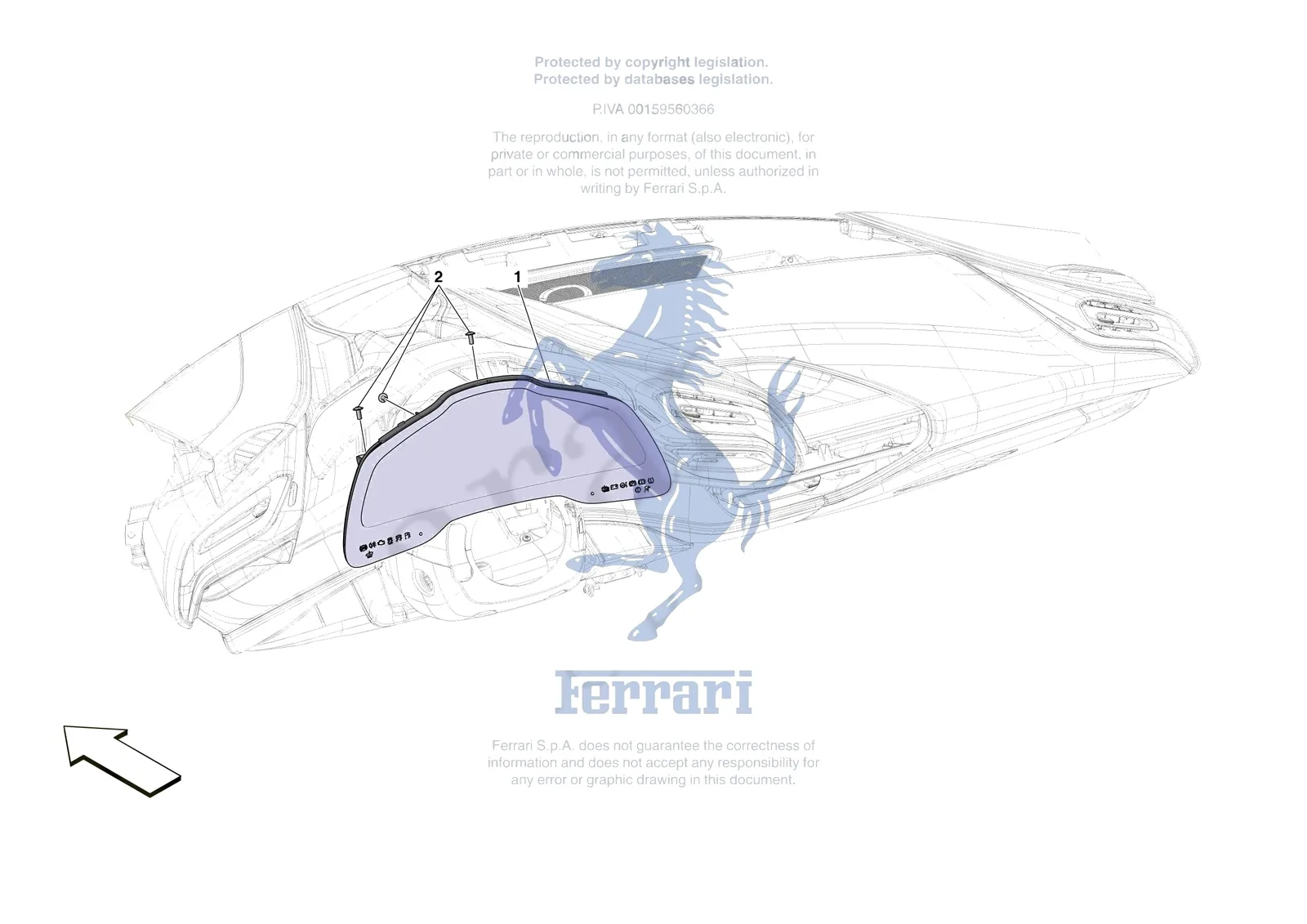 Ferrari SF90 Spider [ELECTRICAL SYSTEM] - F.03 - INSTRUMENTATION exploded diagram