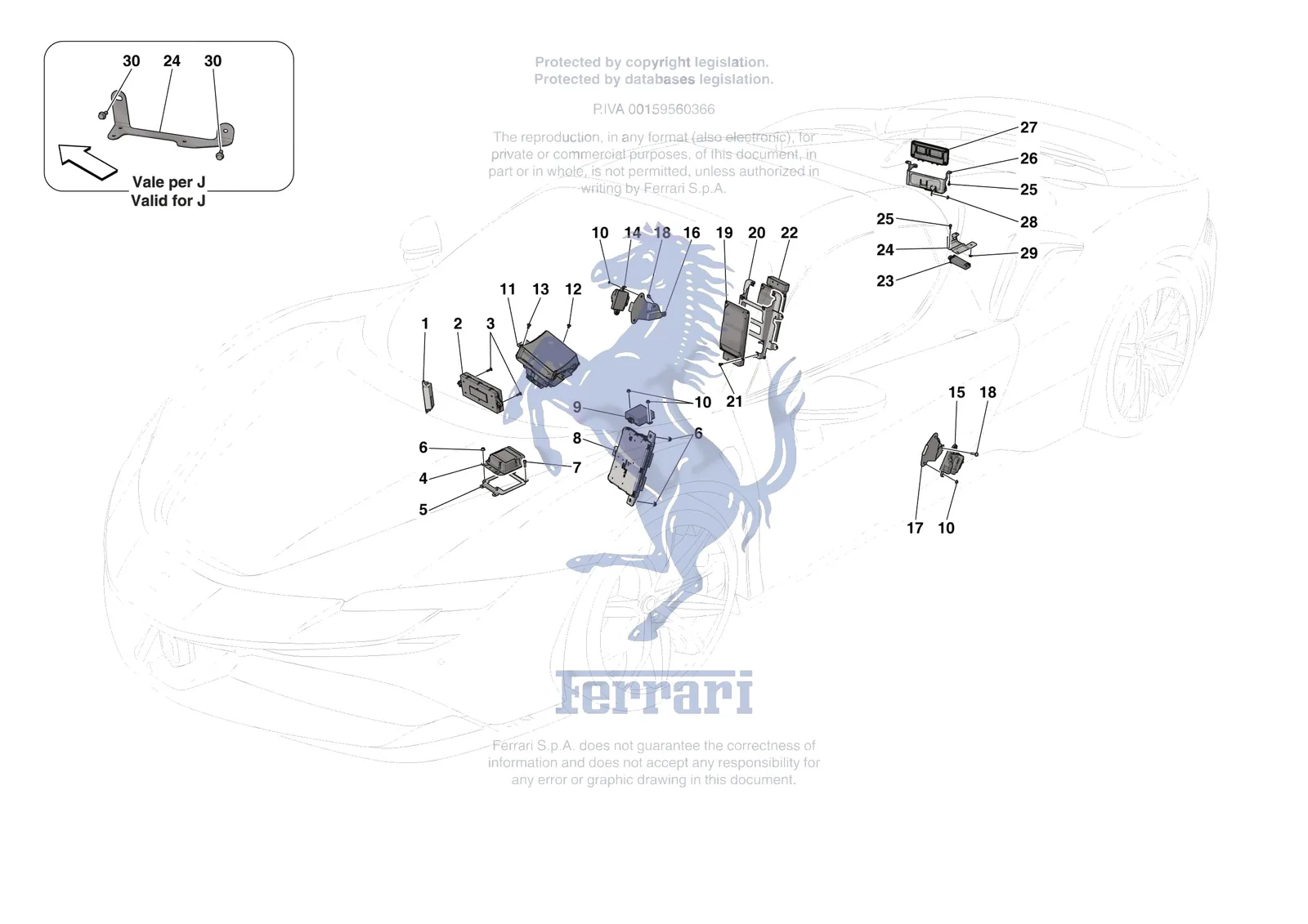 Ferrari SF90 Spider [ELECTRICAL SYSTEM] - F.06 - ELECTRICAL SYSTEM CONTROL UNITS exploded diagram