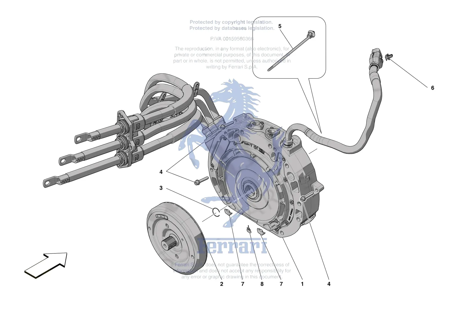 Ferrari SF90 Spider [ELECTRICAL SYSTEM] - F.19 - ELECTRIC MACHINE exploded diagram