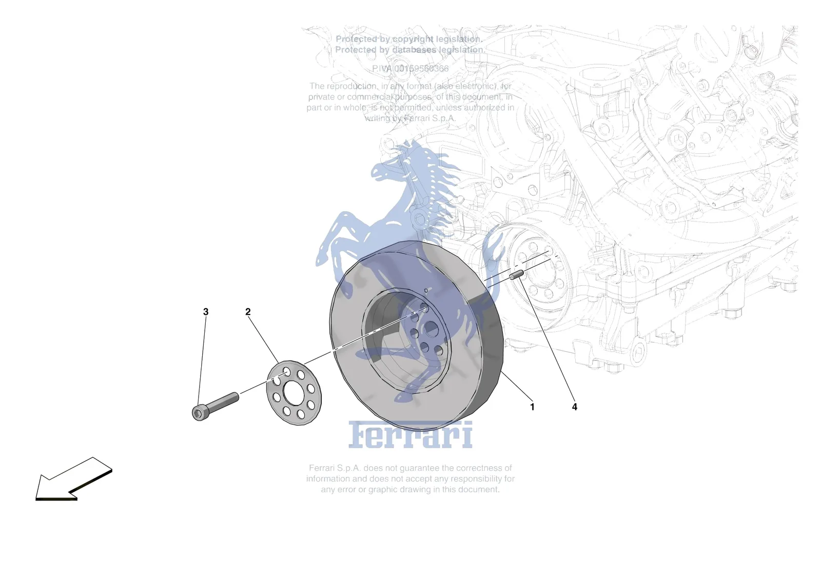 Ferrari SF90 Stradale [ENGINE] - B.07 - TORSION DAMPER exploded diagram