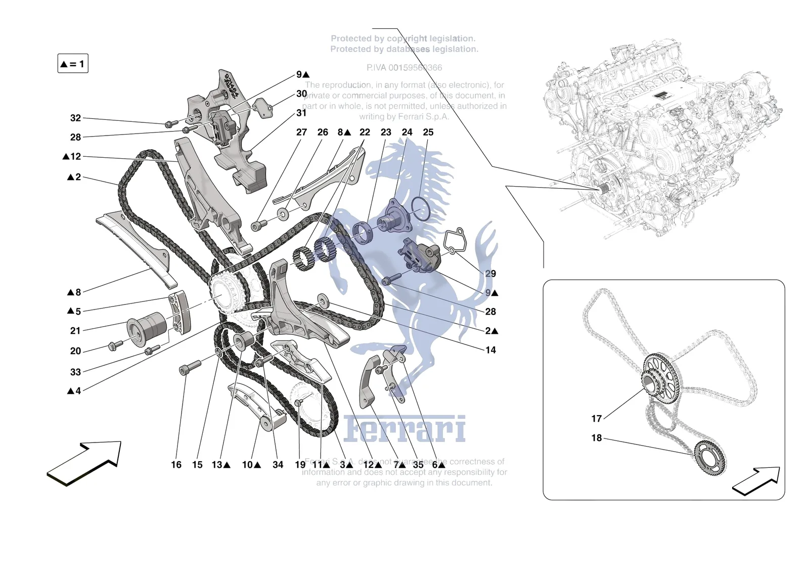 Ferrari SF90 Stradale [ENGINE] - B.09 - TIMING SYSTEM DRIVE exploded diagram