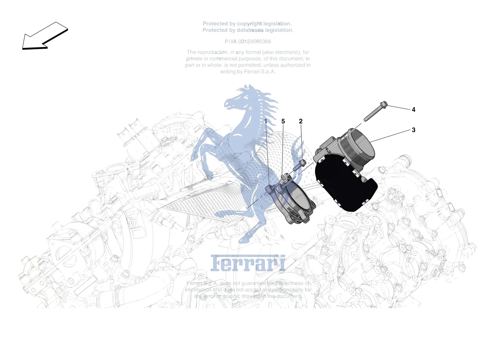 Ferrari SF90 Stradale [ENGINE] - B.15 - INJECTION CONTROL exploded diagram