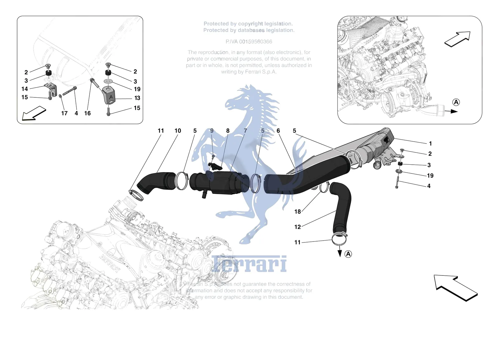Ferrari SF90 Stradale [MECHANICAL SYSTEM] - D.04.02 - INTERCOOLER exploded diagram
