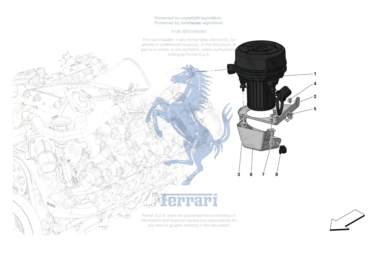 Ferrari SF90 Stradale [MECHANICAL SYSTEM] - D.06 - EMISSIONS CONTROL SYSTEM exploded diagram