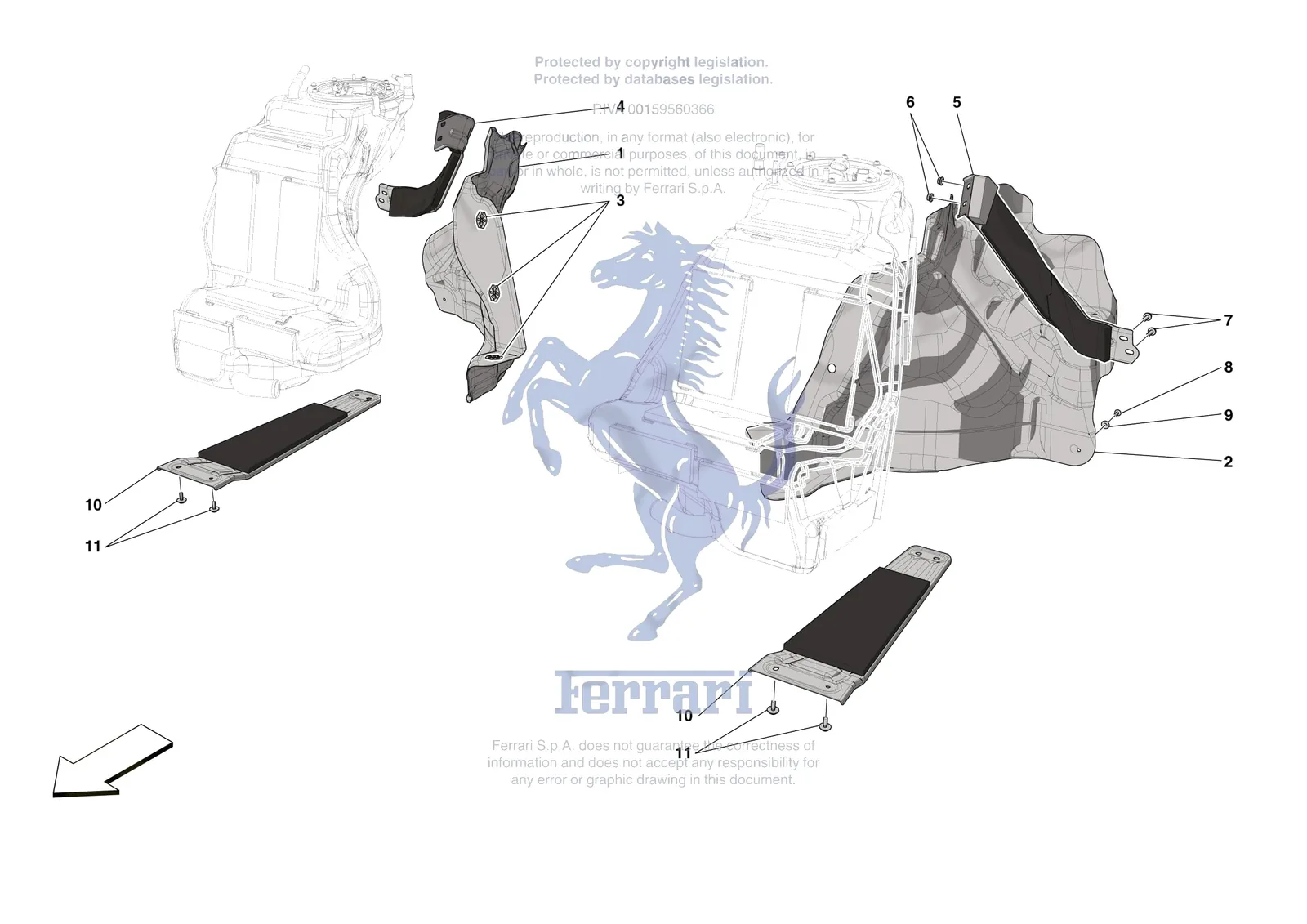 Ferrari SF90 Stradale [MECHANICAL SYSTEM] - D.12 - TANK MOUNTS exploded diagram
