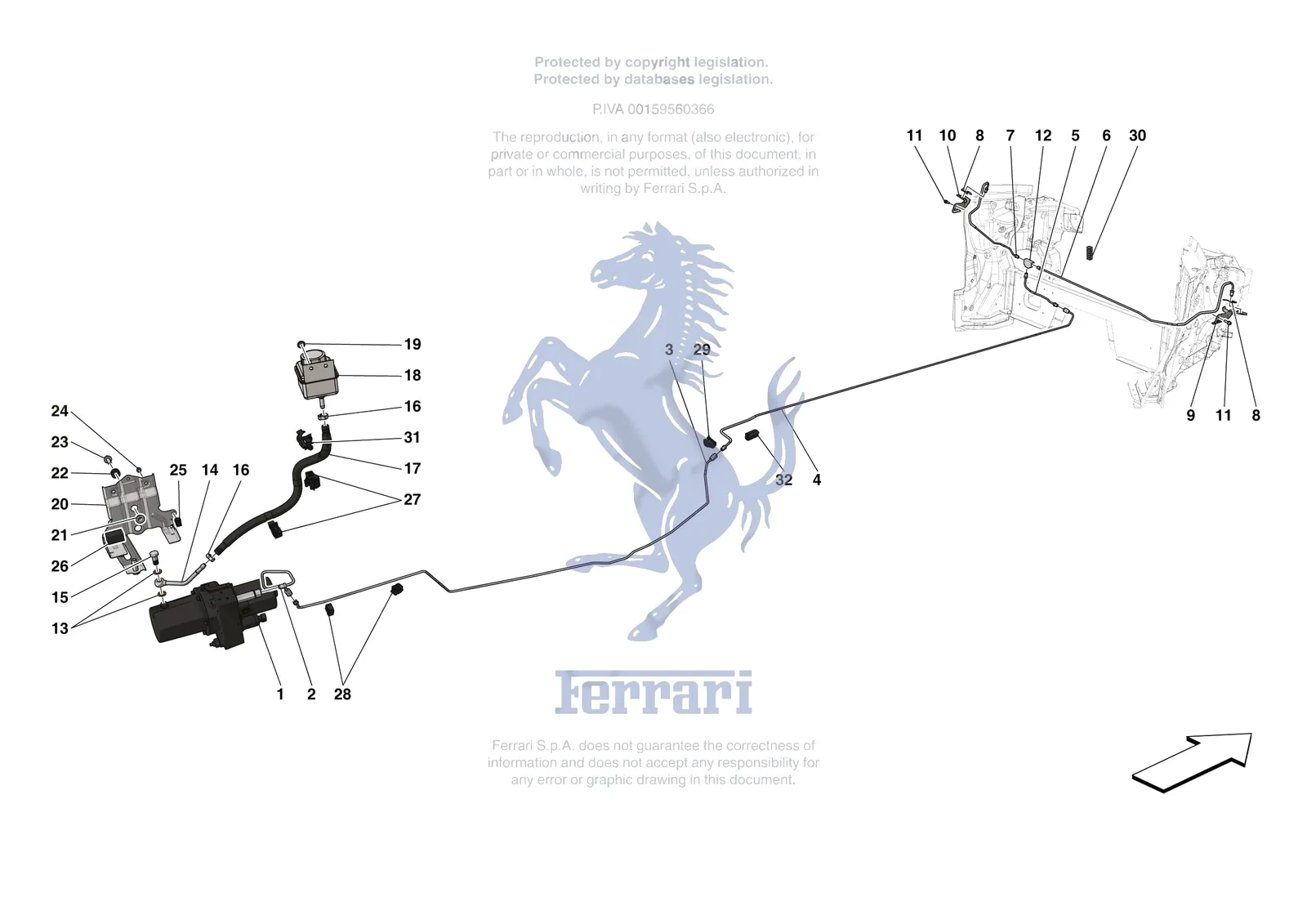 Ferrari SF90 Stradale [MECHANICAL SYSTEM] - D.18 - LIFTING THE VEHICLE exploded diagram