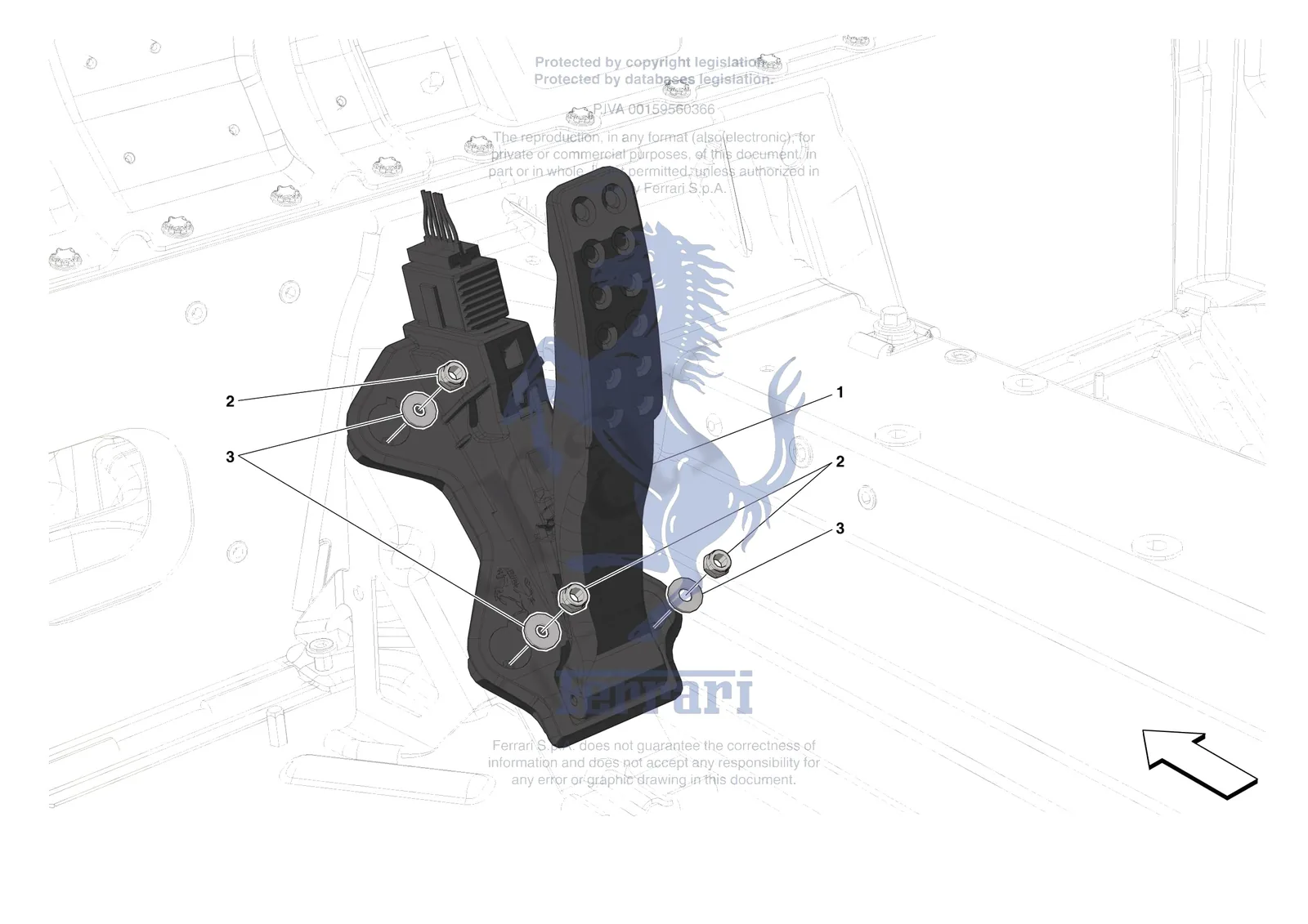 Ferrari SF90 Stradale [MECHANICAL SYSTEM] - D.19 - ACCELERATOR CONTROL exploded diagram