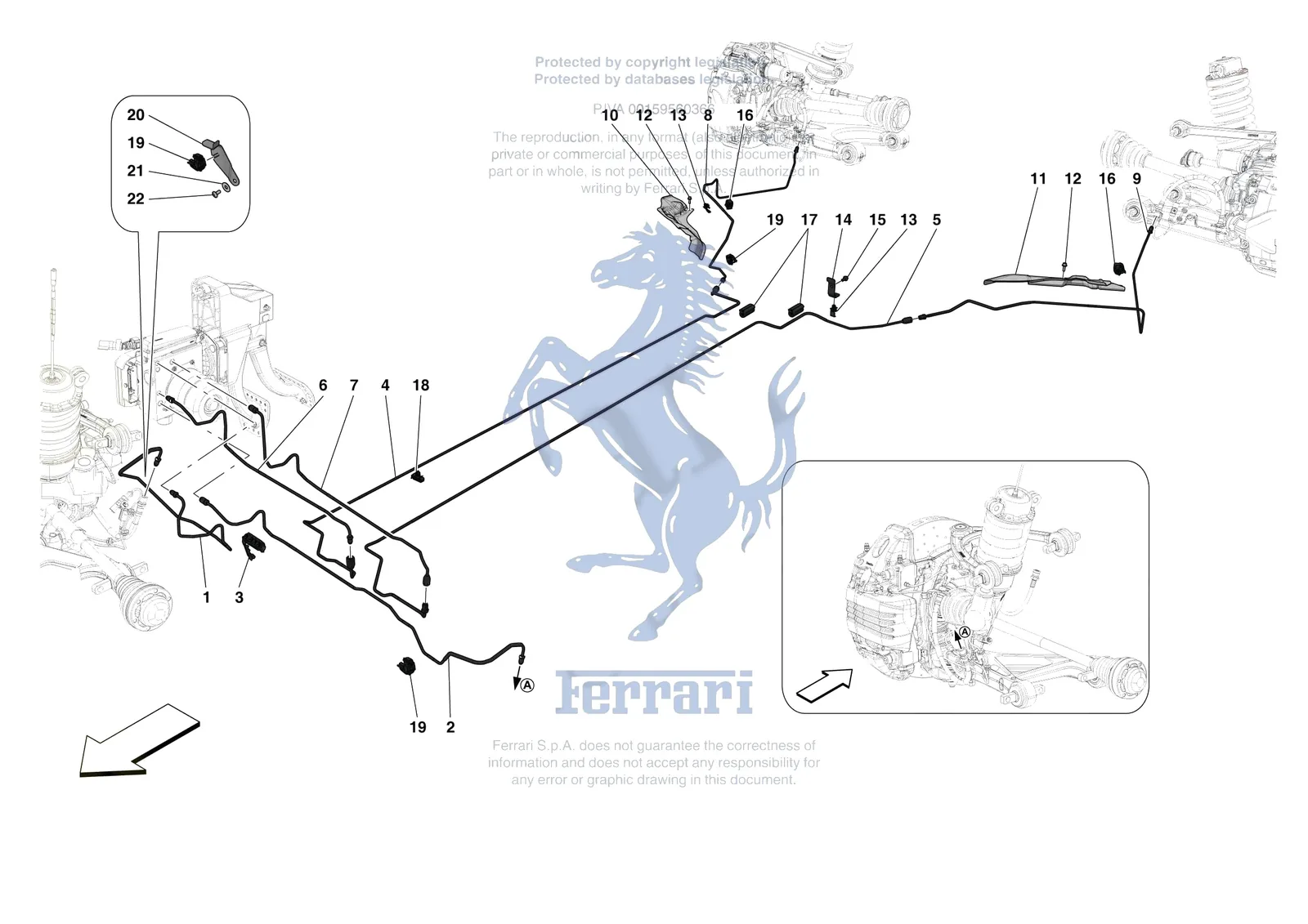 Ferrari SF90 Stradale [MECHANICAL SYSTEM] - D.23.02 - HYDRAULIC BRAKE CONTROL PIPES -Applicable for RHD- exploded diagram