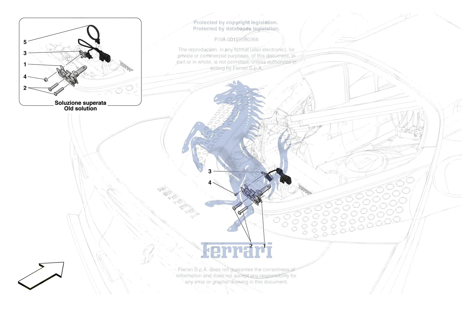 Ferrari SF90 Stradale [VEHICLE TRIM] - E.37 - REAR LID LOCK exploded diagram