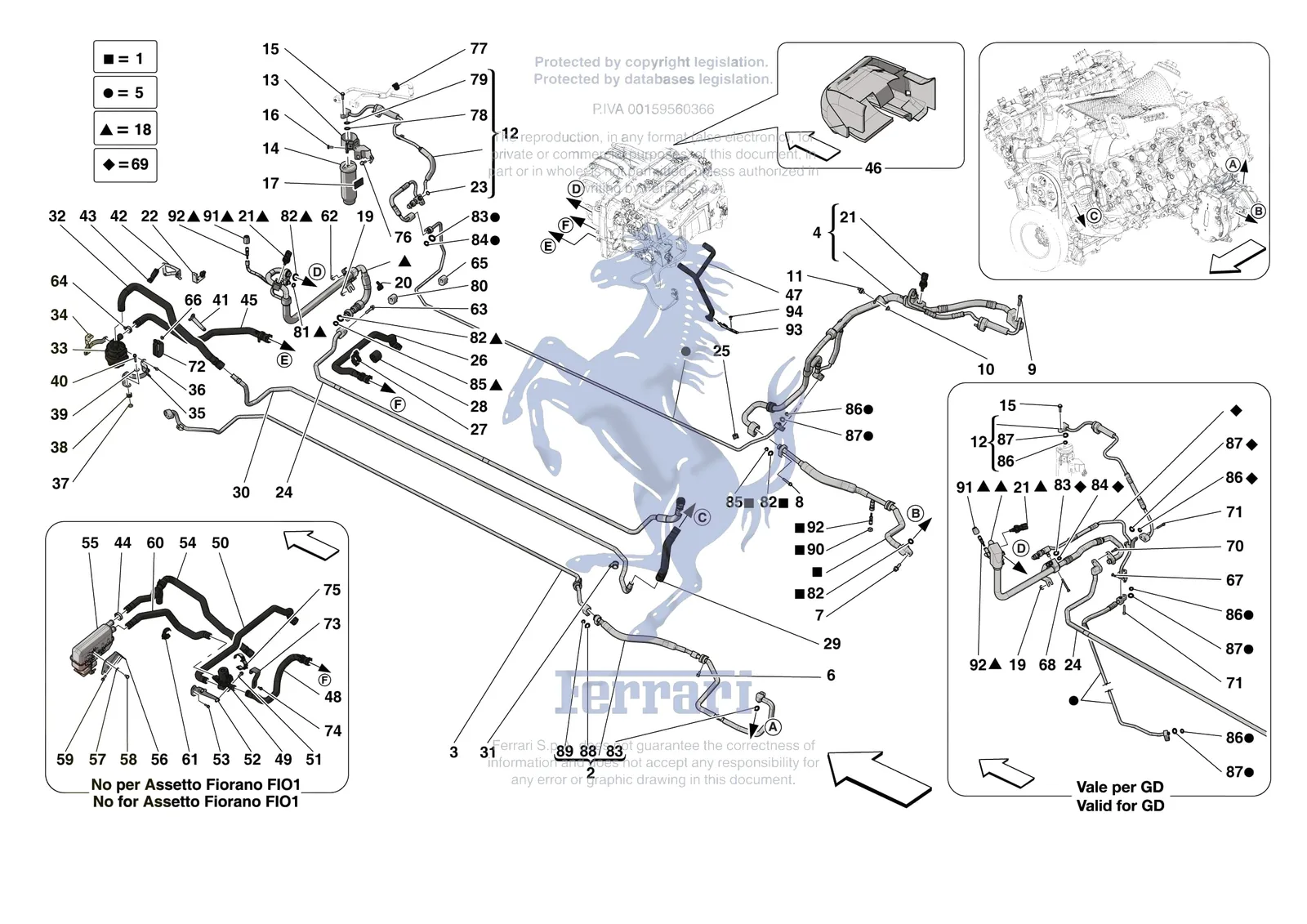 Ferrari SF90 Stradale [VEHICLE TRIM] - E.57.02 - AC SYSTEM - AIR CONDITIONER SYSTEM exploded diagram