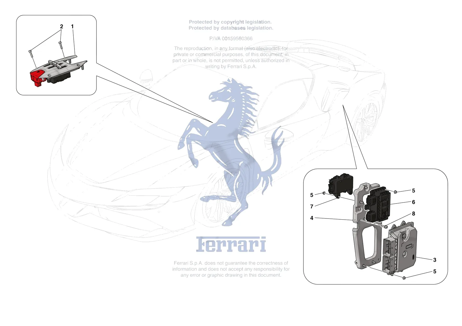 Ferrari SF90 Stradale [ELECTRICAL SYSTEM] - F.12 - DCT GEARBOX SYSTEM exploded diagram