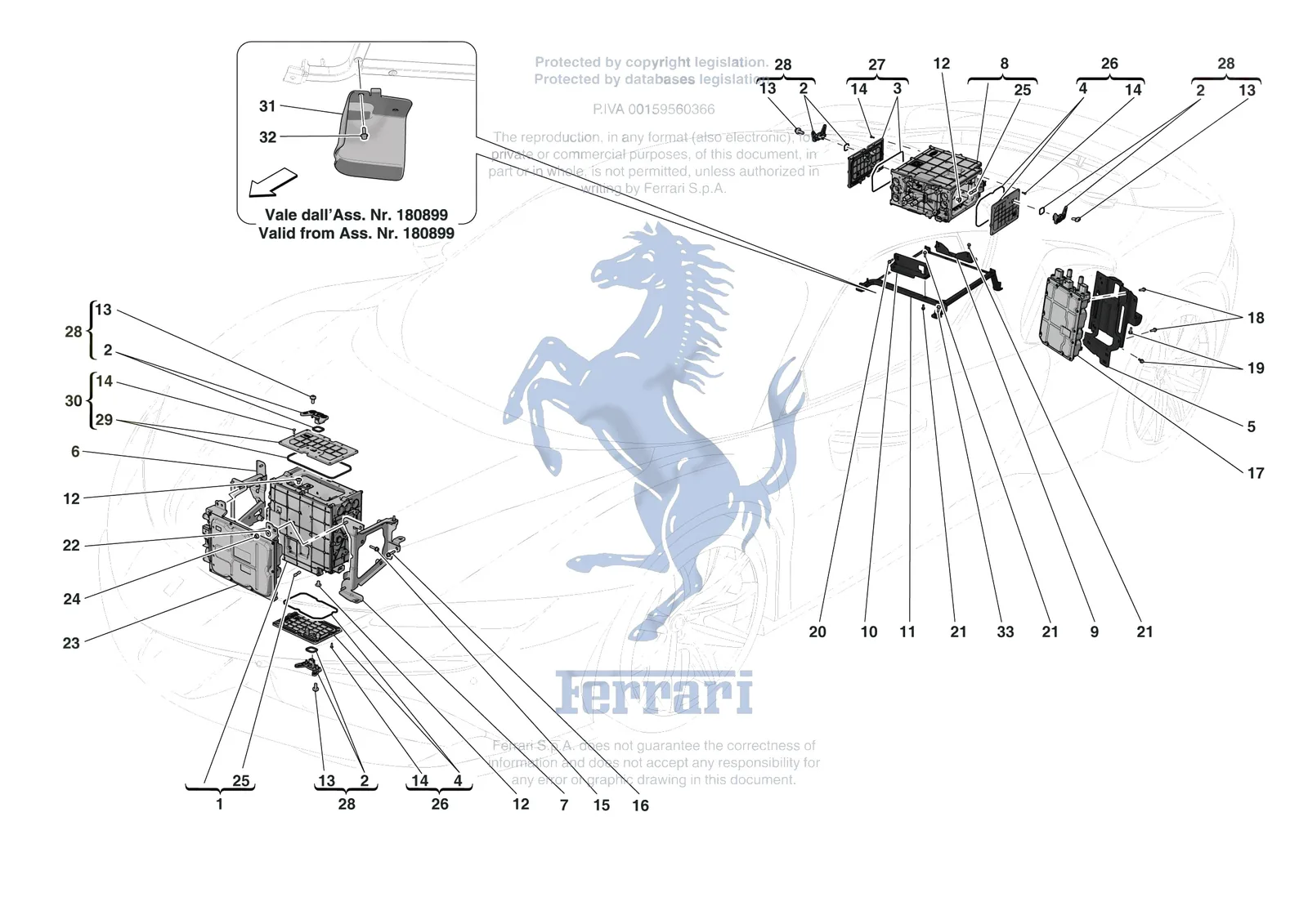 Ferrari SF90 Stradale [ELECTRICAL SYSTEM] - F.15 - POWER ELECTRONICS exploded diagram